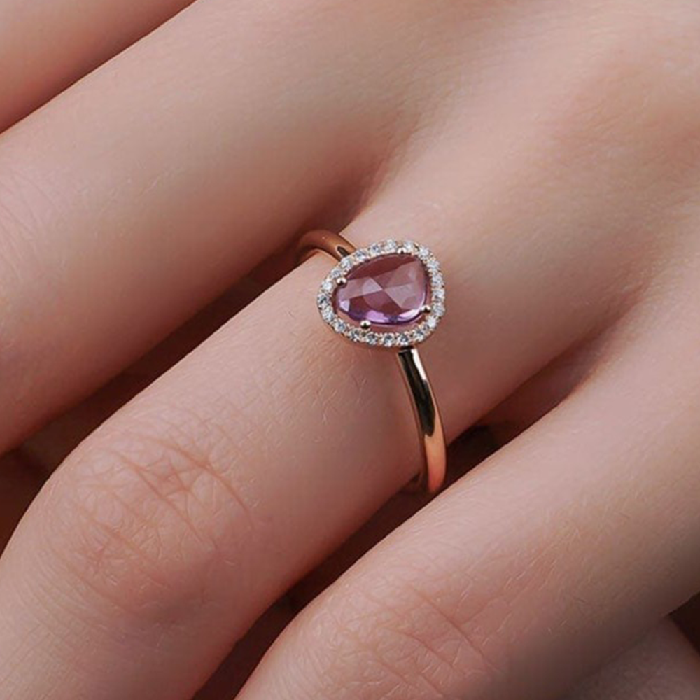 0.74 Karat Pembe Safir Pırlantalı Tasarım Yüzük - RNF0435 | Ronaff Pırlanta | Tektaş Yüzük, Pırlanta Yüzük, Kolye, Küpe