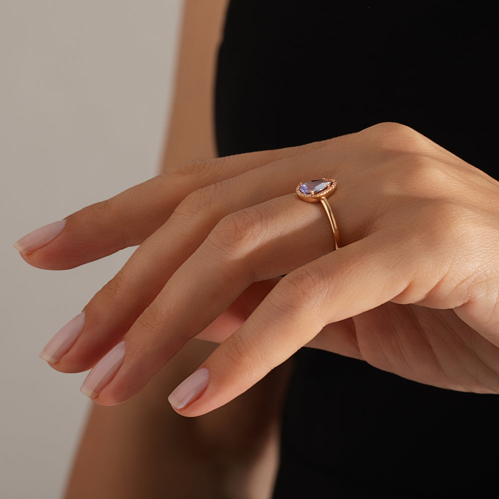 0.74 Karat Mavi Safir Pırlantalı Tasarım Yüzük - RNF0432 | Ronaff Pırlanta | Tektaş Yüzük, Pırlanta Yüzük, Kolye, Küpe