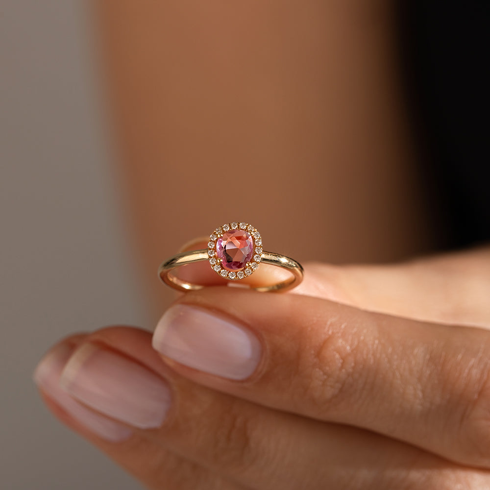 0.74 Karat Pembe Safir Pırlantalı Tasarım Yüzük - RNF0435 | Ronaff Pırlanta | Tektaş Yüzük, Pırlanta Yüzük, Kolye, Küpe