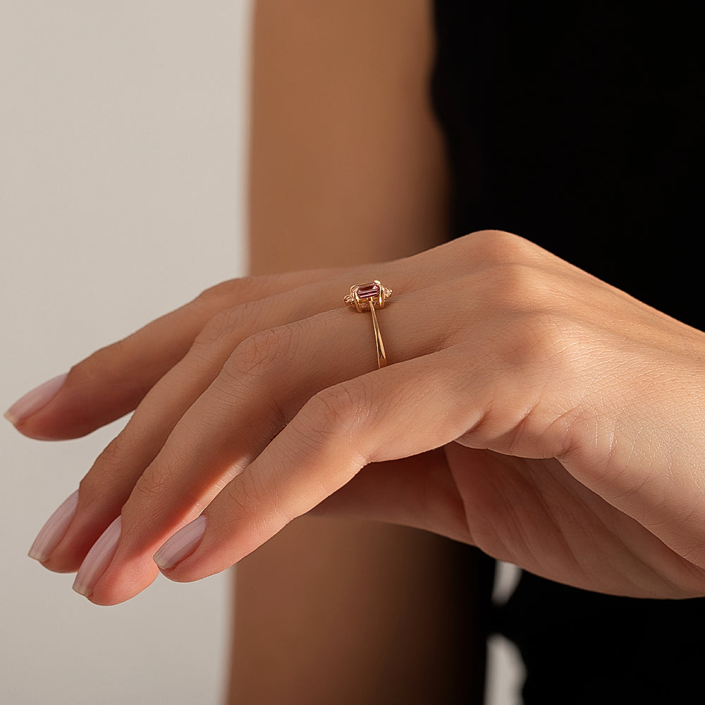 0.80 Karat Prenses Spinel Kesim Pırlantalı Tasarım Yüzük - RNF0250 | Ronaff Pırlanta | Tektaş Yüzük, Pırlanta Yüzük, Kolye, Küpe