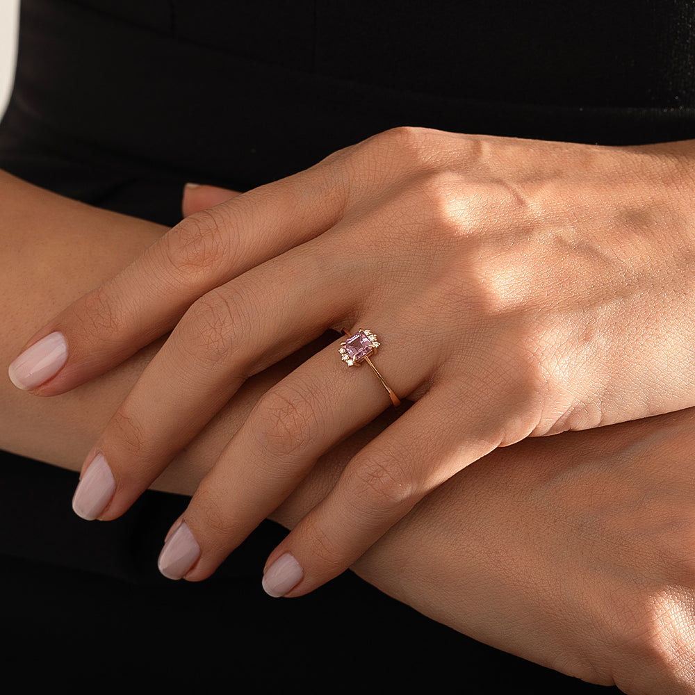 0.80 Karat Prenses Spinel Kesim Pırlantalı Tasarım Yüzük - RNF0250 | Ronaff Pırlanta | Tektaş Yüzük, Pırlanta Yüzük, Kolye, Küpe