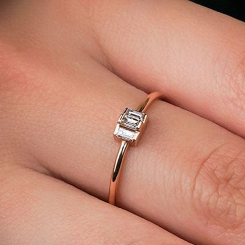 0.15 Karat Baget Pırlantalı Mini Yüzük - RNF0291 | Ronaff Pırlanta | Tektaş Yüzük, Pırlanta Yüzük, Kolye, Küpe