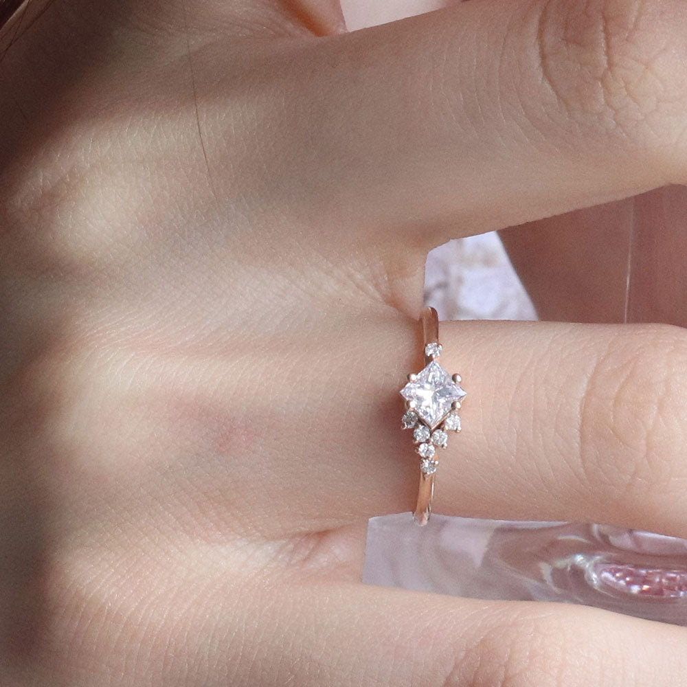0.36 Karat Prenses Kesim GIA Sertifikalı Tektaş Pırlanta Yüzük - RNF0485 | Ronaff Pırlanta | Tektaş Yüzük, Pırlanta Yüzük, Kolye, Küpe