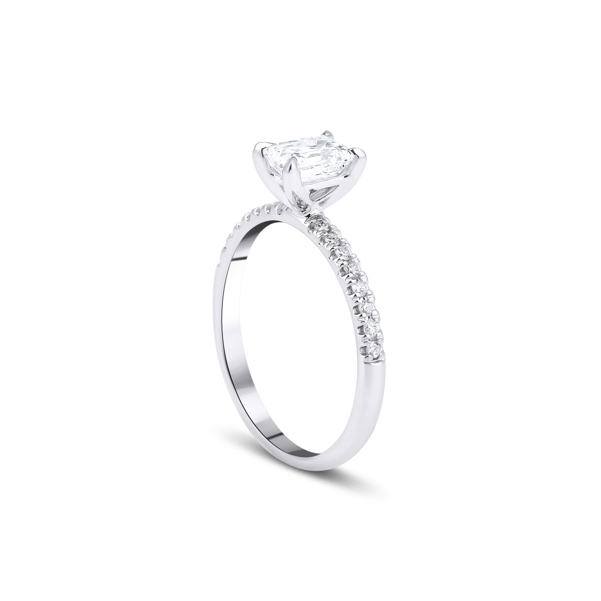 0.46 Karat Emerald Kesim HRD Sertifikalı Pırlanta Tektaş Yüzük - RNF0228 | Ronaff Pırlanta | Tektaş Yüzük, Pırlanta Yüzük, Kolye, Küpe
