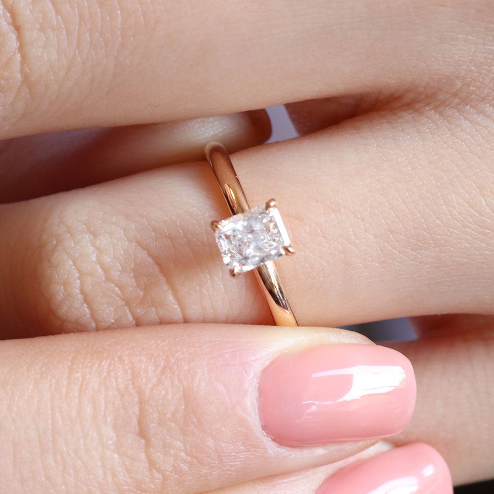 0.50 Karat Emerald Kesim HRD Sertifikalı Tektaş Pırlanta Yüzük - RNF0317 | Ronaff Pırlanta | Tektaş Yüzük, Pırlanta Yüzük, Kolye, Küpe