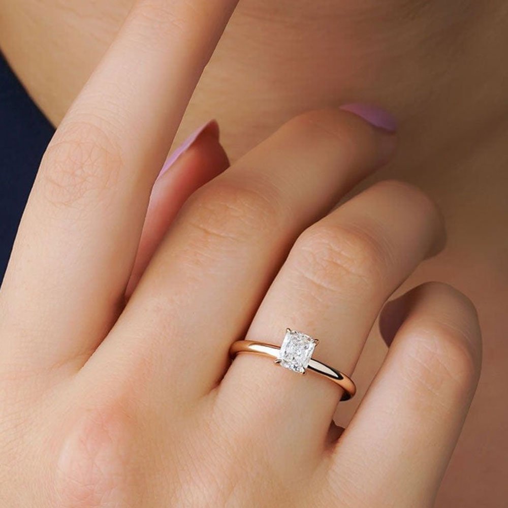 0.50 Karat Emerald Kesim HRD Sertifikalı Tektaş Pırlanta Yüzük - RNF0317 | Ronaff Pırlanta | Tektaş Yüzük, Pırlanta Yüzük, Kolye, Küpe
