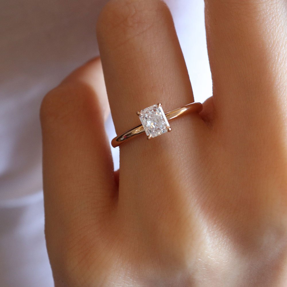 0.50 Karat Emerald Kesim HRD Sertifikalı Tektaş Pırlanta Yüzük - RNF0317 | Ronaff Pırlanta | Tektaş Yüzük, Pırlanta Yüzük, Kolye, Küpe
