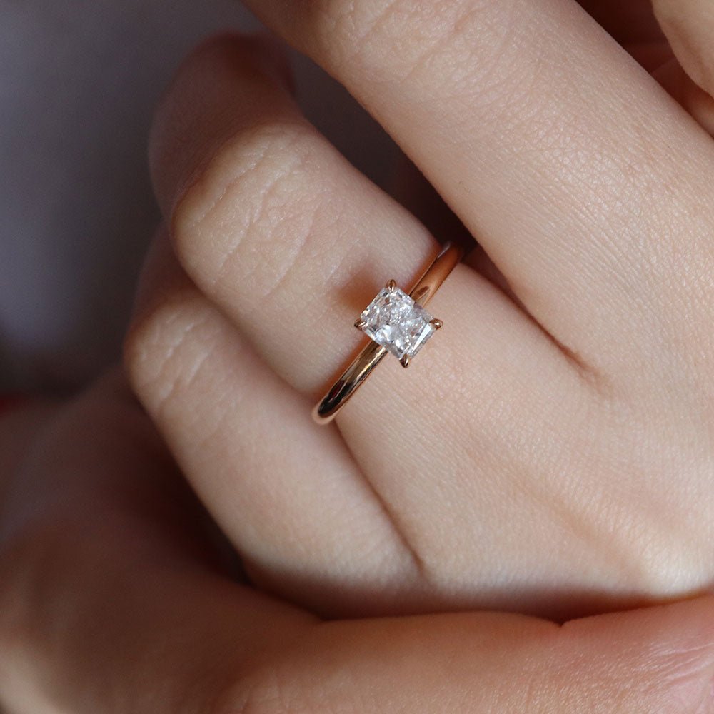 0.50 Karat Emerald Kesim HRD Sertifikalı Tektaş Pırlanta Yüzük - RNF0317 | Ronaff Pırlanta | Tektaş Yüzük, Pırlanta Yüzük, Kolye, Küpe
