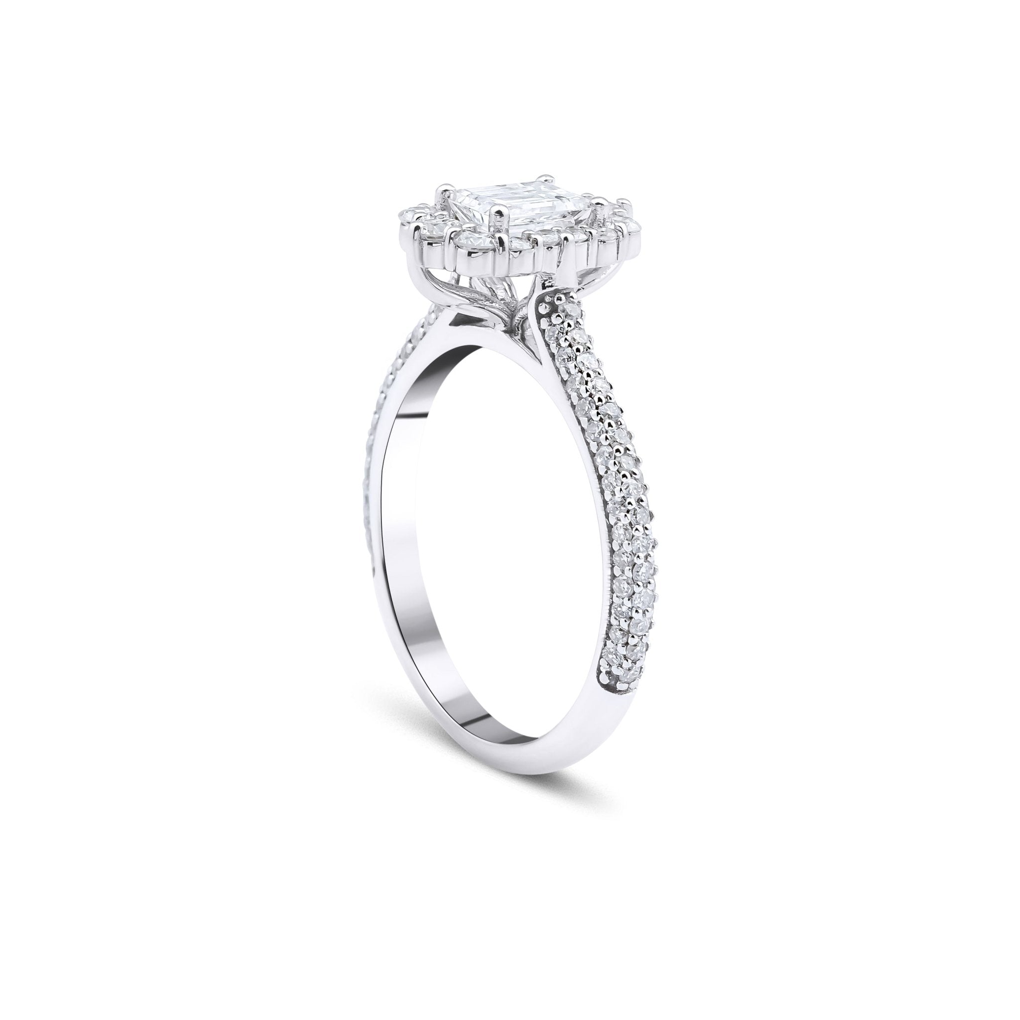 0.54 Karat Emerald & 0.52 Karat Yuvarlak Kesim GIA Sertifikalı Tektaş Pırlanta Yüzük - RNF0677 | Ronaff Pırlanta | Tektaş Yüzük, Pırlanta Yüzük, Kolye, Küpe
