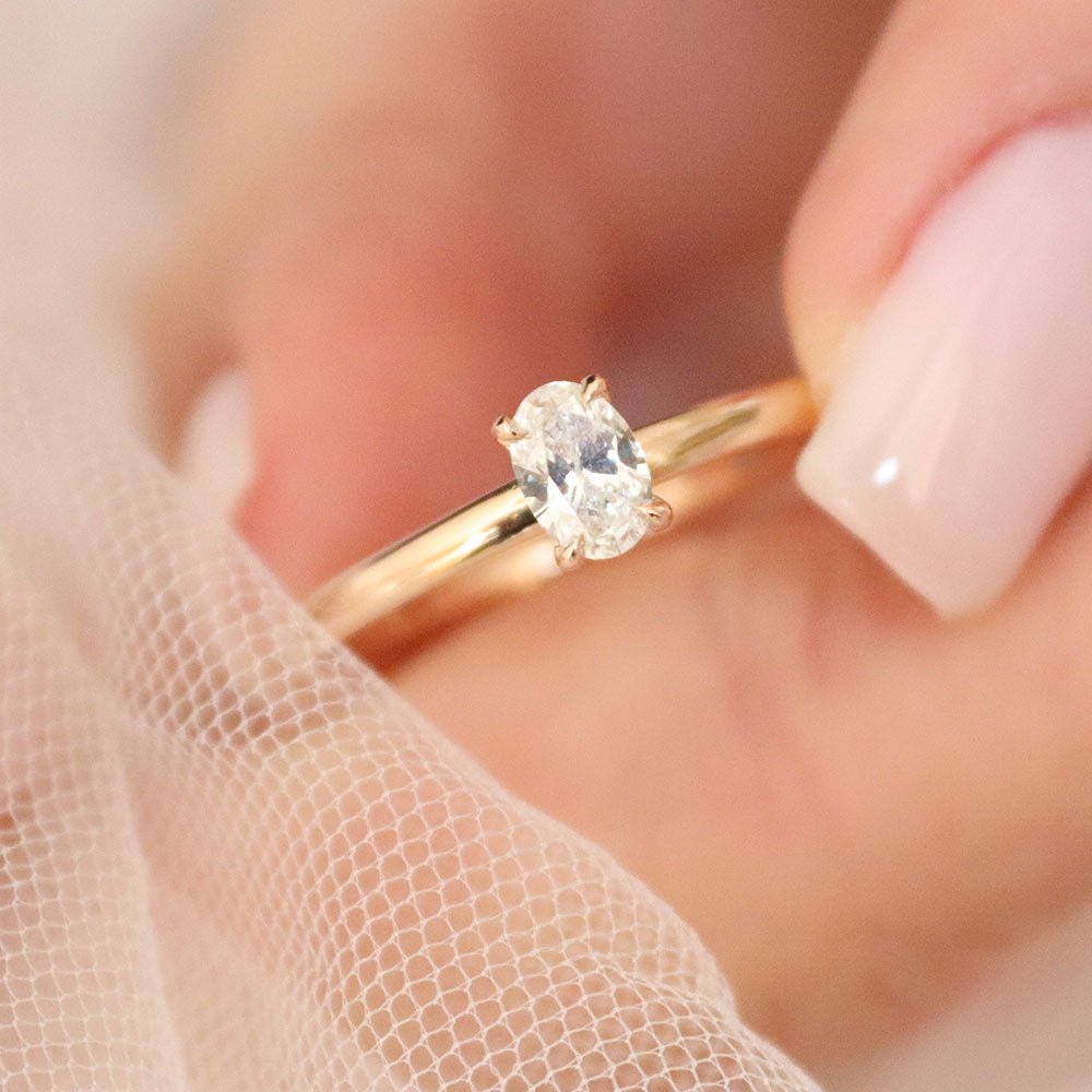 0.54 Karat Oval Kesim GIA Sertifikalı Pırlanta Tektaş Yüzük - RNF0235 | Ronaff Pırlanta | Tektaş Yüzük, Pırlanta Yüzük, Kolye, Küpe
