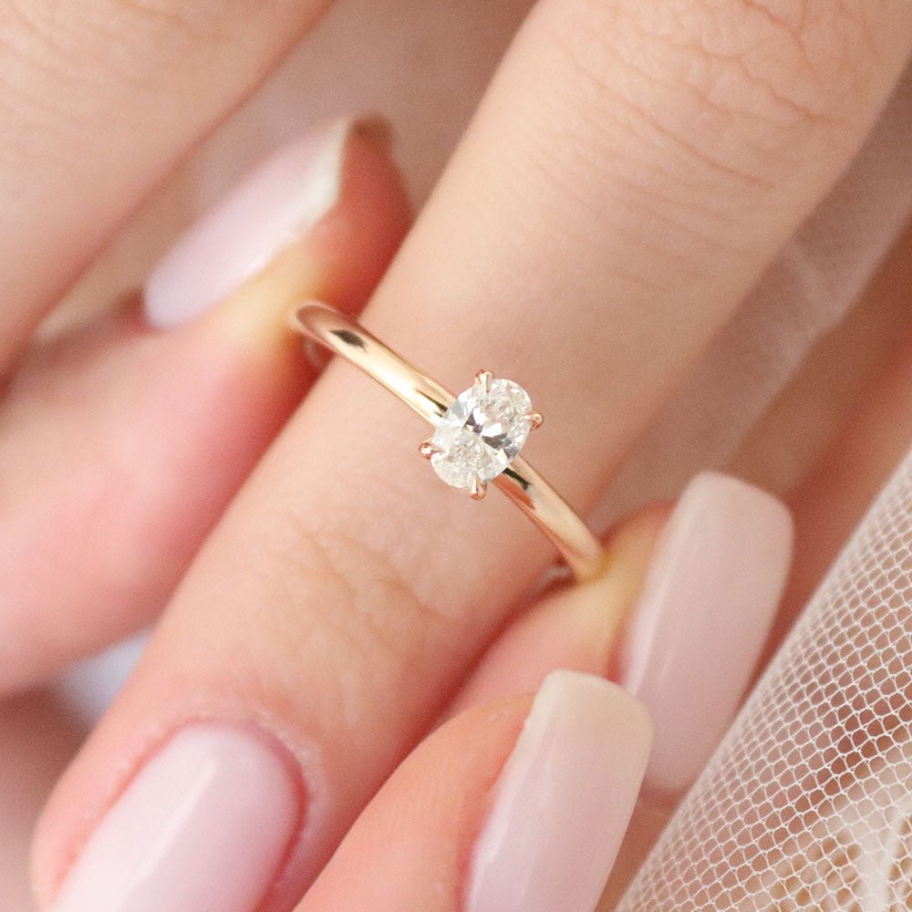 0.54 Karat Oval Kesim GIA Sertifikalı Pırlanta Tektaş Yüzük - RNF0235 | Ronaff Pırlanta | Tektaş Yüzük, Pırlanta Yüzük, Kolye, Küpe