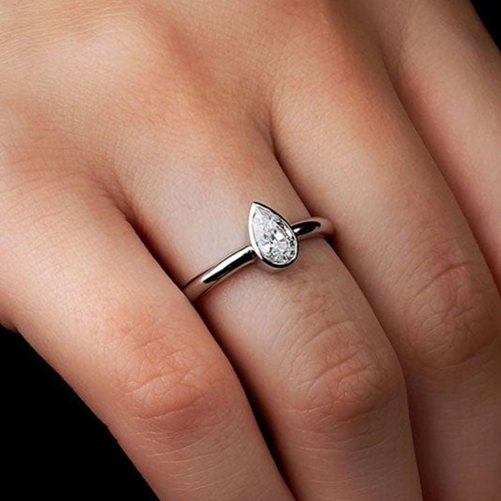 0.60 Karat Damla Kesim GIA Sertifikalı Pırlanta Tektaş Yüzük - RNF0322 | Ronaff Pırlanta | Tektaş Yüzük, Pırlanta Yüzük, Kolye, Küpe