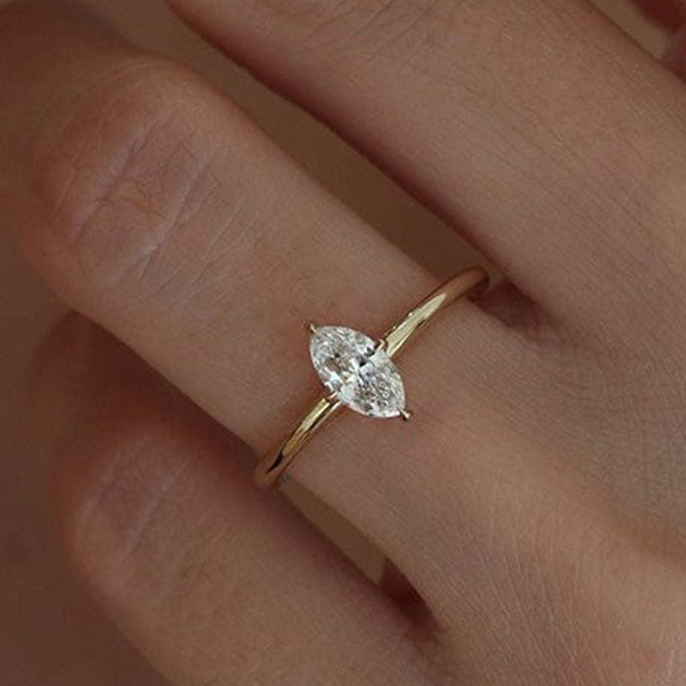 0.60 Karat Markiz Kesim GIA Sertifikalı Tektaş Pırlanta Yüzük - RNF0628 | Ronaff Pırlanta | Tektaş Yüzük, Pırlanta Yüzük, Kolye, Küpe
