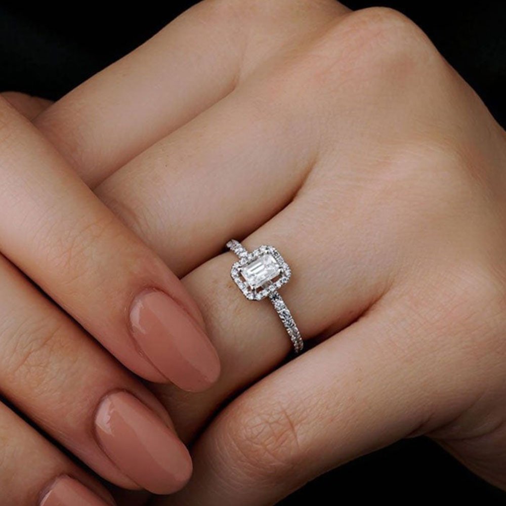 0.62 Karat Emerald Kesim GIA Sertifikalı Tektaş Pırlanta Yüzük - RNF0481 | Ronaff Pırlanta | Tektaş Yüzük, Pırlanta Yüzük, Kolye, Küpe