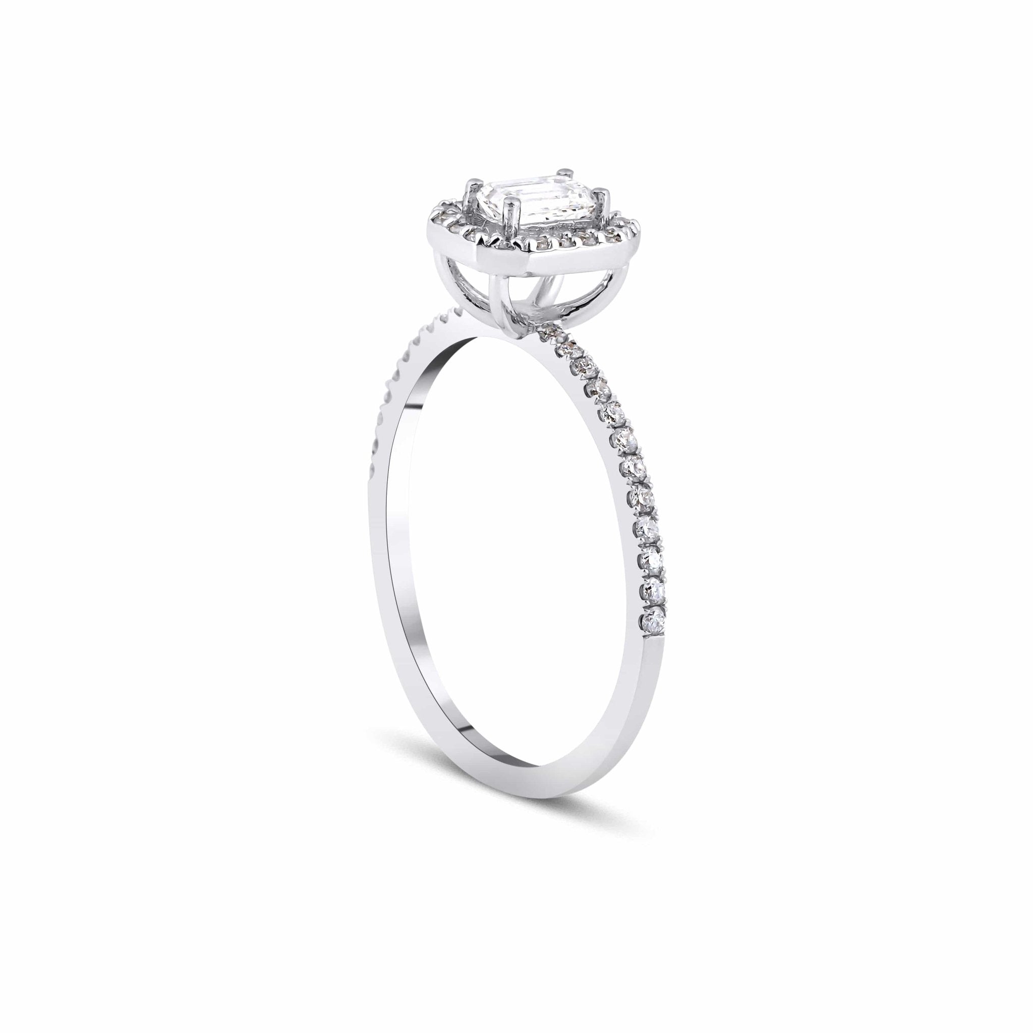 0.64 Karat Emerald Kesim Tektaş Pırlanta Yüzük - RNF0655 | Ronaff Pırlanta | Tektaş Yüzük, Pırlanta Yüzük, Kolye, Küpe