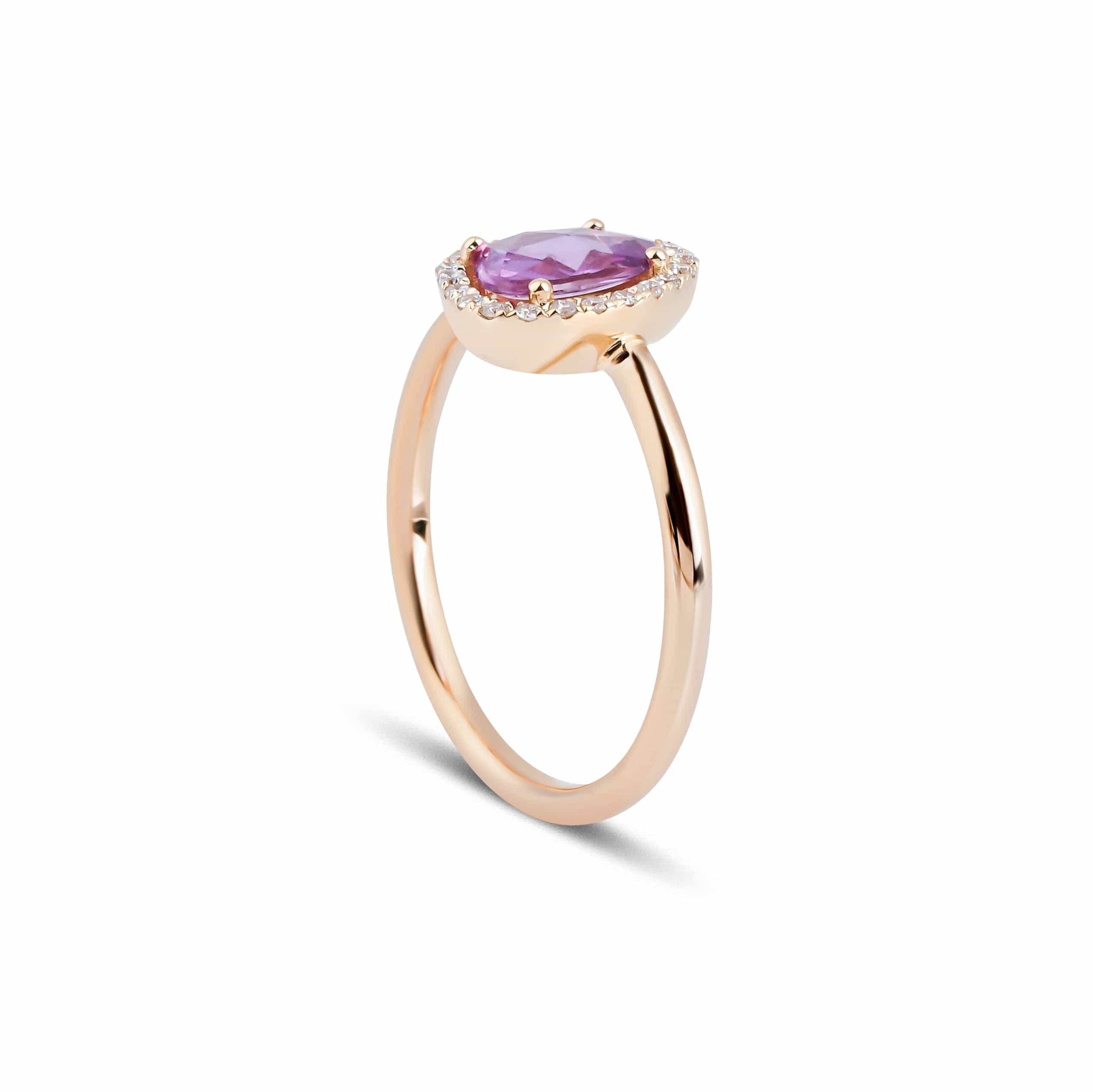 0.74 Karat Pembe Safir Pırlantalı Tasarım Yüzük - RNF0435 | Ronaff Pırlanta | Tektaş Yüzük, Pırlanta Yüzük, Kolye, Küpe