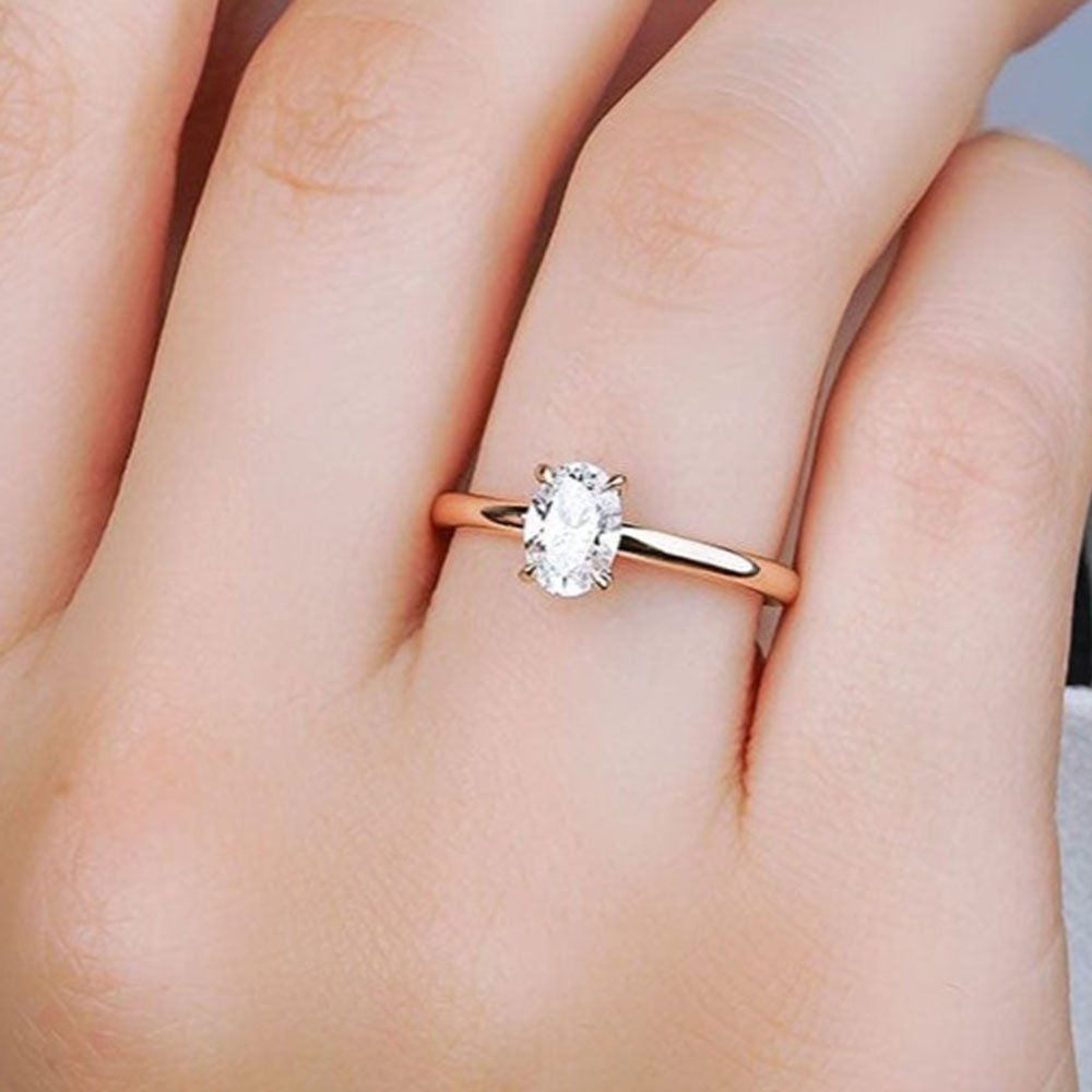0.75 Karat Oval Kesim Pırlanta GIA/HRD Sertifikalı Tektaş Yüzük - RNF0355 | Ronaff Pırlanta | Tektaş Yüzük, Pırlanta Yüzük, Kolye, Küpe
