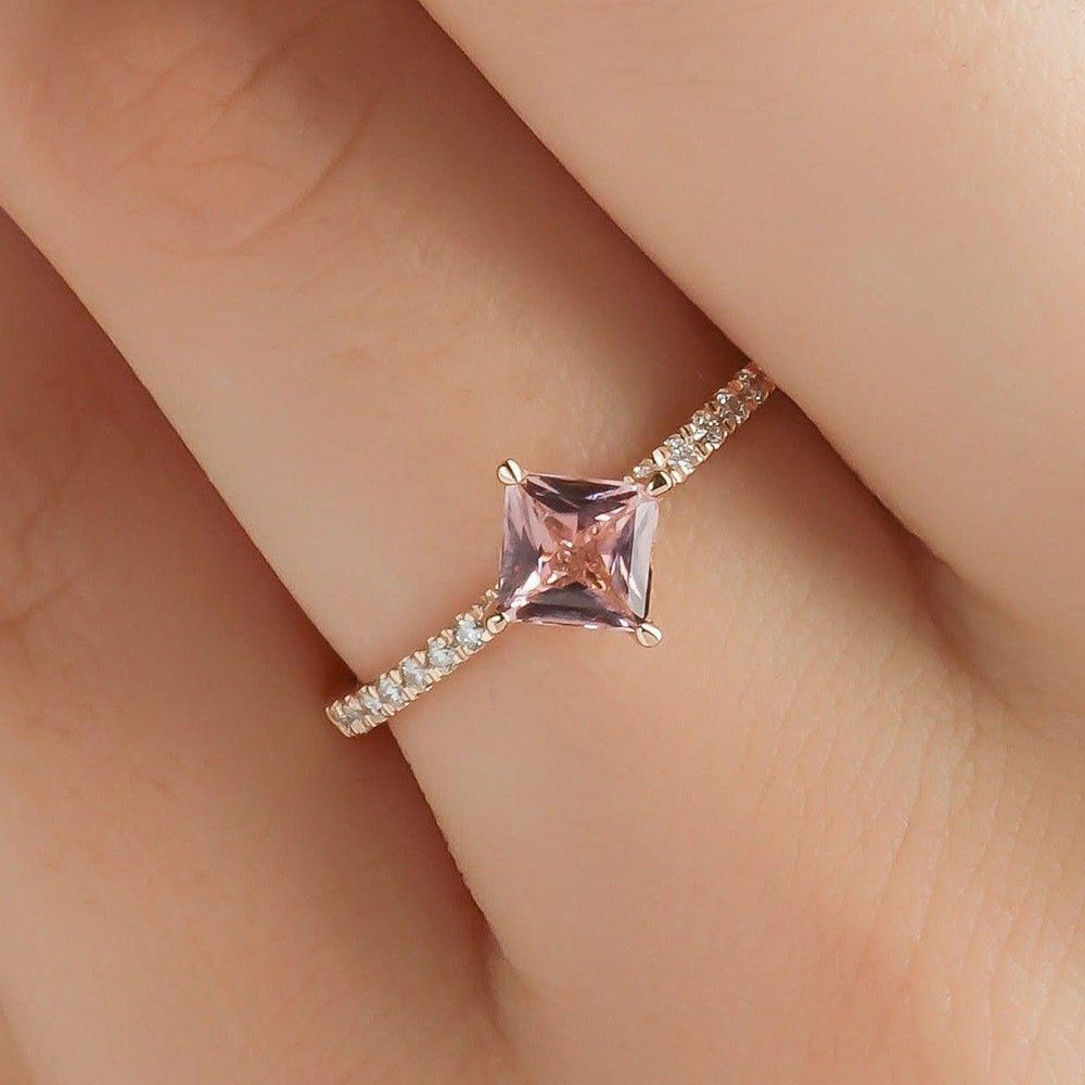 0.78 Karat Pembe Turmalin Pırlantalı Yüzük - RNF0099 | Ronaff Pırlanta | Tektaş Yüzük, Pırlanta Yüzük, Kolye, Küpe