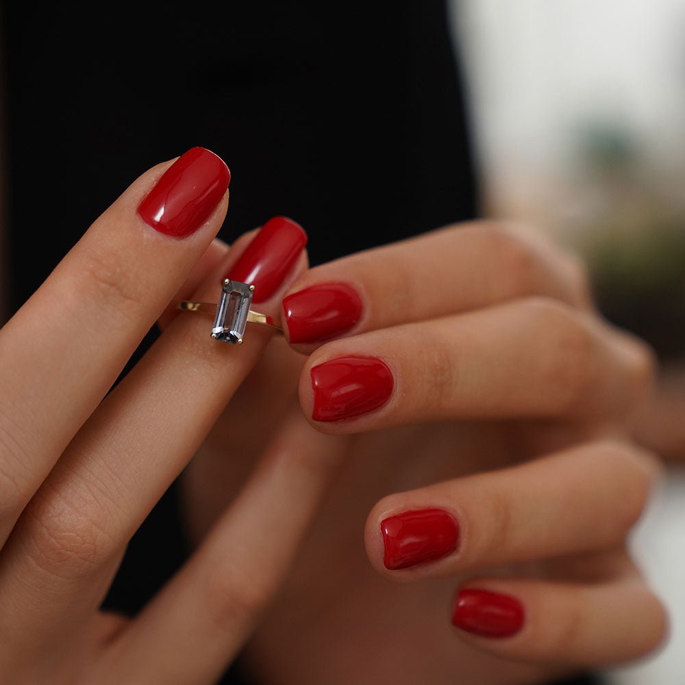 0.80 Karat Baget Kesim Spinel Tektaş Yüzük - RNF0637 | Ronaff Pırlanta | Tektaş Yüzük, Pırlanta Yüzük, Kolye, Küpe