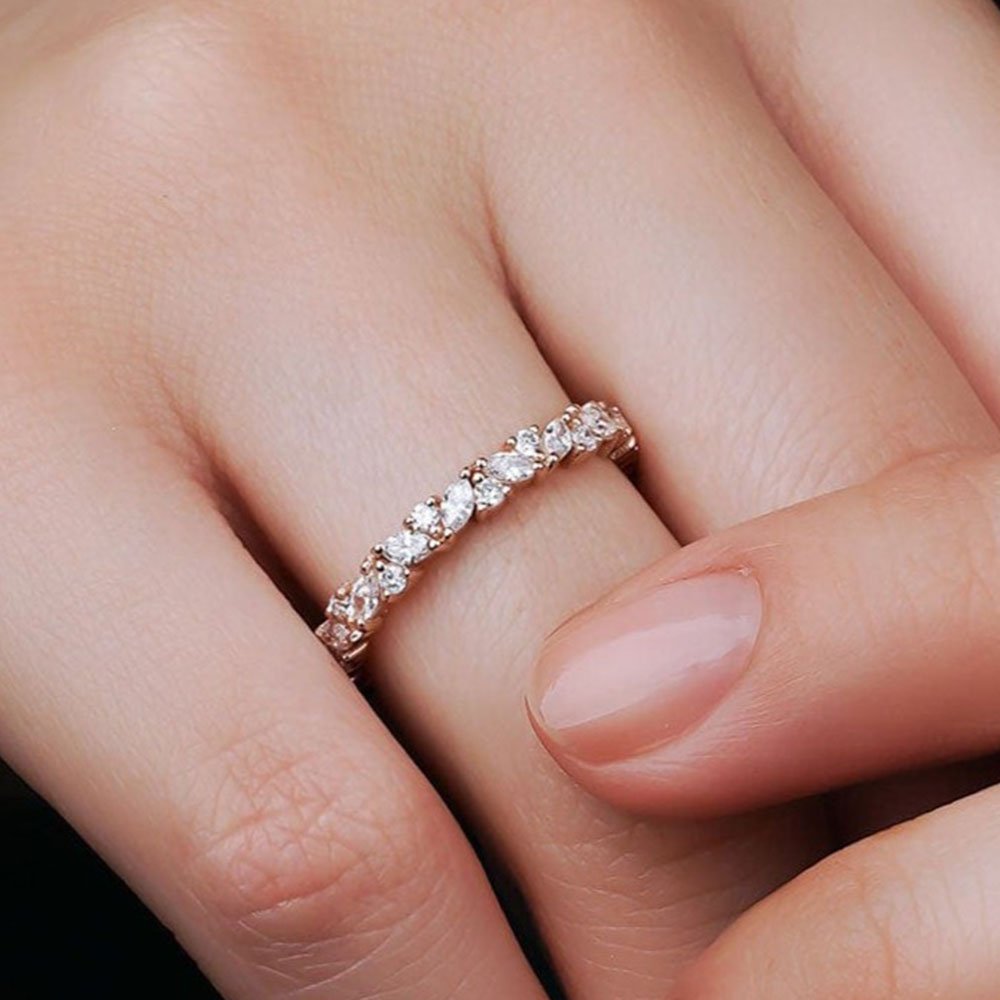 0.86 Karat Markiz Kesim Pırlantalı Özel Tasarım Tamtur Yüzük - RNF0116 | Ronaff Pırlanta | Tektaş Yüzük, Pırlanta Yüzük, Kolye, Küpe