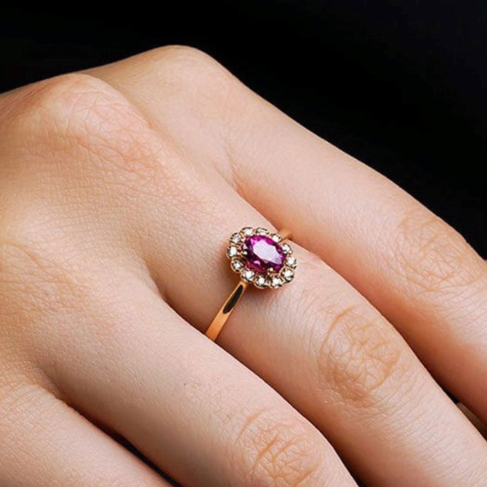 0.90 Karat Oval Yakut Pırlantalı Yüzük - RNF0244 | Ronaff Pırlanta | Tektaş Yüzük, Pırlanta Yüzük, Kolye, Küpe
