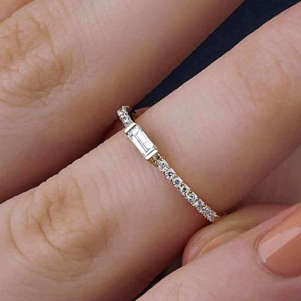 0.22 Karat Baget Pırlantalı Yüzük - RNF0264 | Ronaff Pırlanta | Tektaş Yüzük, Pırlanta Yüzük, Kolye, Küpe