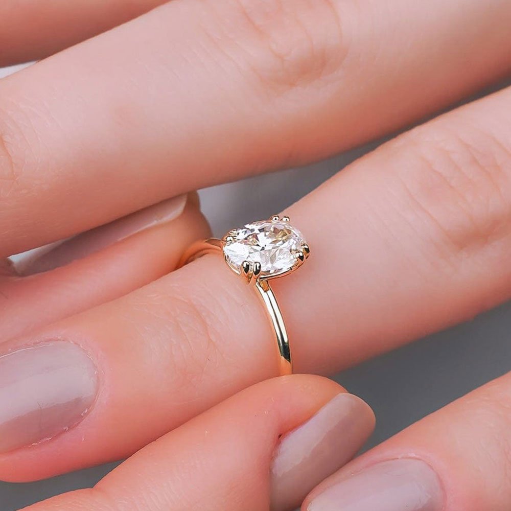 1.00 Karat Oval Kesim HRD Sertifikalı Tektaş Pırlanta Yüzük - RNF0541 | Ronaff Pırlanta | Tektaş Yüzük, Pırlanta Yüzük, Kolye, Küpe