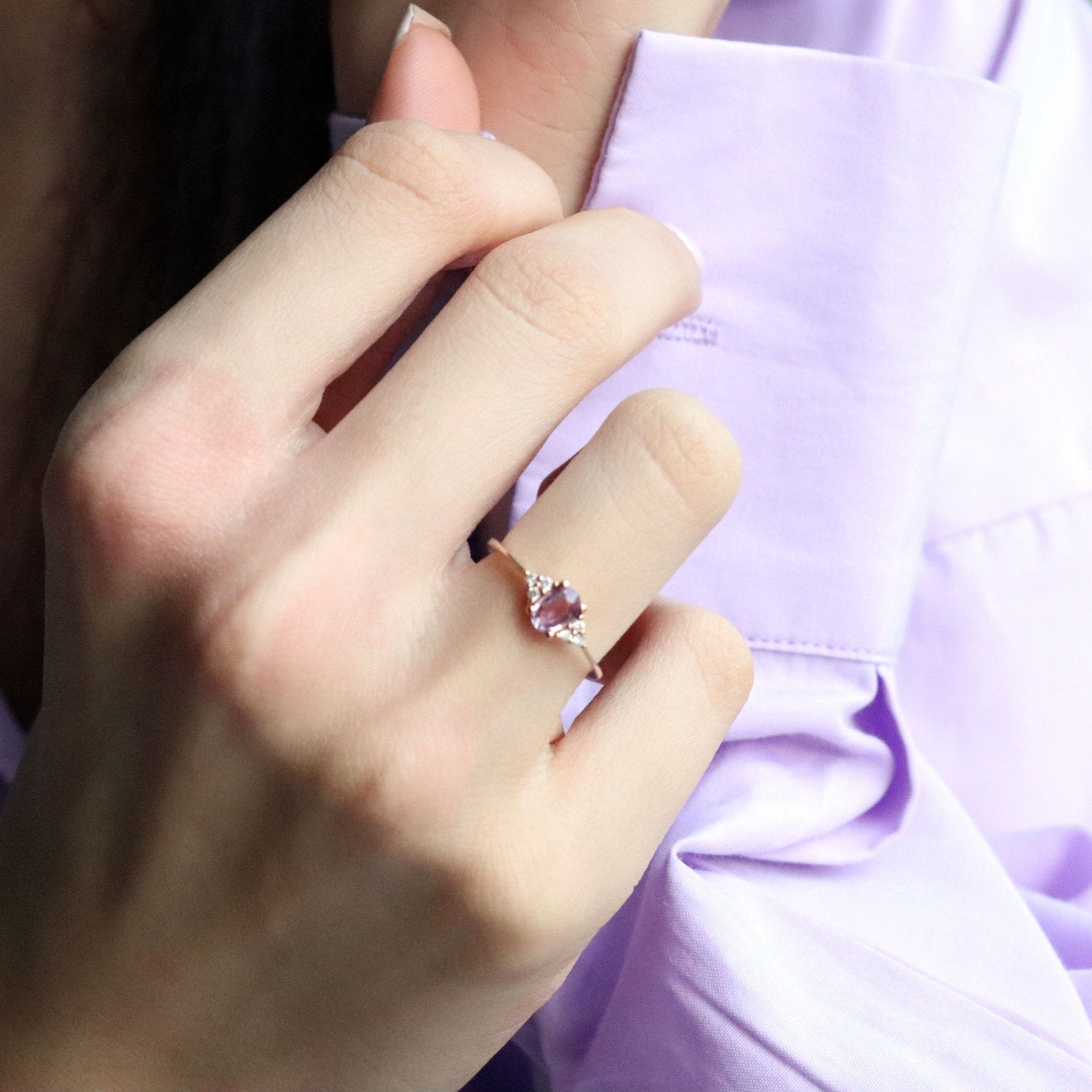 1.00 Karat Oval Pembe Safir Pırlanta Yüzük - RNF0444 | Ronaff Pırlanta | Tektaş Yüzük, Pırlanta Yüzük, Kolye, Küpe