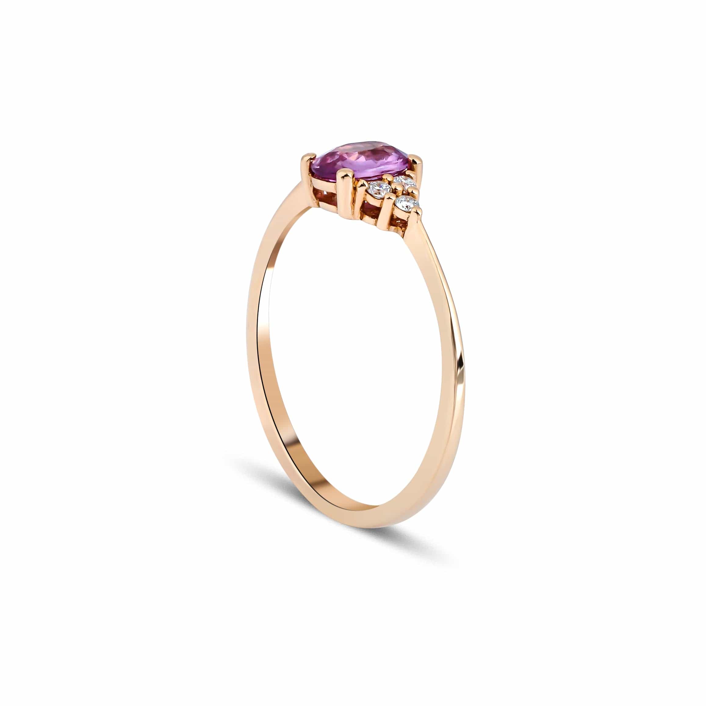 1.00 Karat Oval Pembe Safir Pırlanta Yüzük - RNF0444 | Ronaff Pırlanta | Tektaş Yüzük, Pırlanta Yüzük, Kolye, Küpe