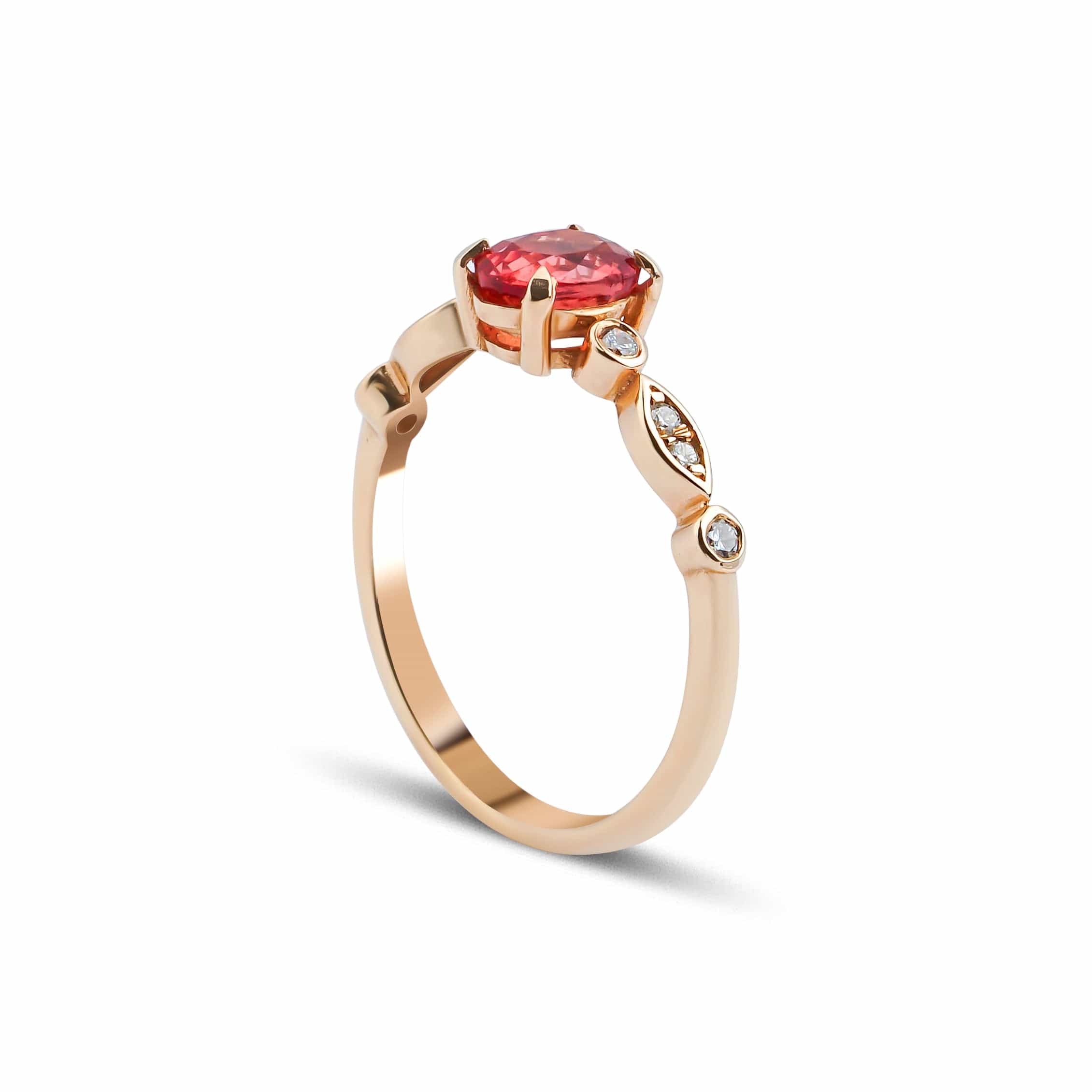 1.12 Karat Turuncu Safir Pırlantalı Yüzük - RNF0238 | Ronaff Pırlanta | Tektaş Yüzük, Pırlanta Yüzük, Kolye, Küpe