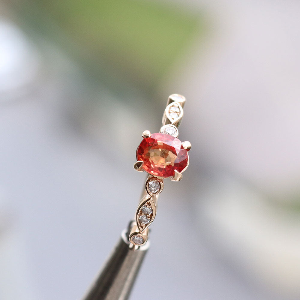 1.12 Karat Turuncu Safir Pırlantalı Yüzük - RNF0238 | Ronaff Pırlanta | Tektaş Yüzük, Pırlanta Yüzük, Kolye, Küpe