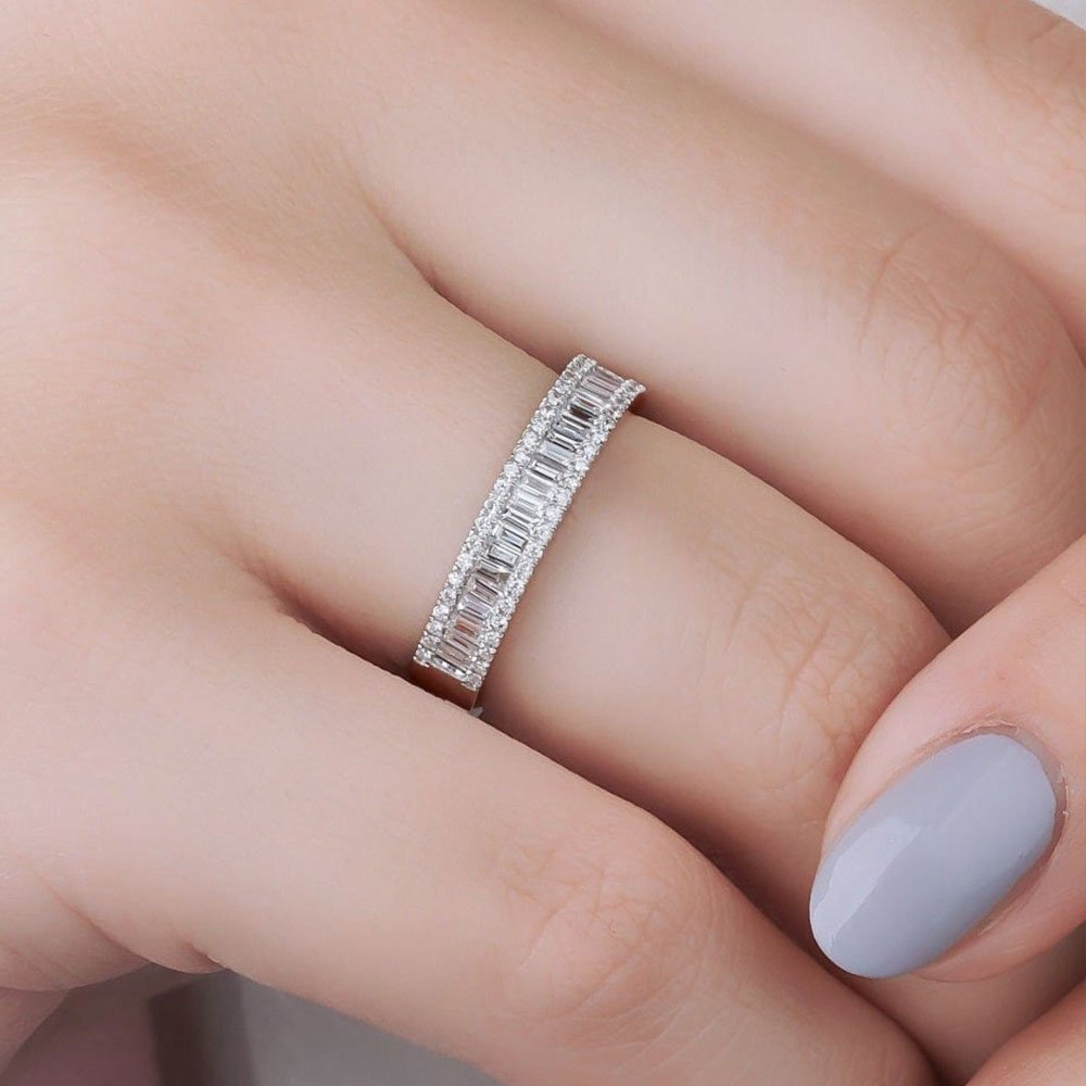 0.74 Karat & 0.44 Karat Baget Pırlantalı Tamtur Yüzük - RNF0133 | Ronaff Pırlanta | Tektaş Yüzük, Pırlanta Yüzük, Kolye, Küpe