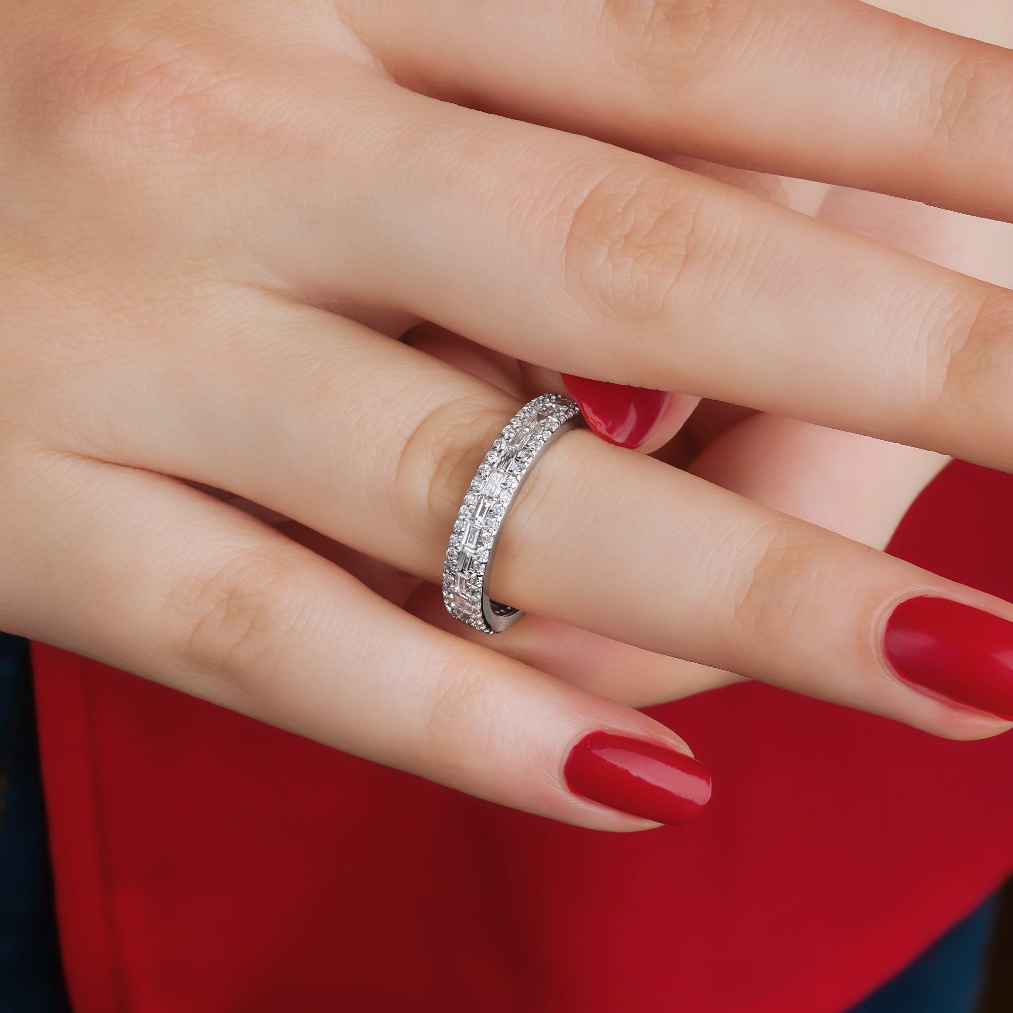 0.74 Karat & 0.44 Karat Baget Pırlantalı Tamtur Yüzük - RNF0133 | Ronaff Pırlanta | Tektaş Yüzük, Pırlanta Yüzük, Kolye, Küpe