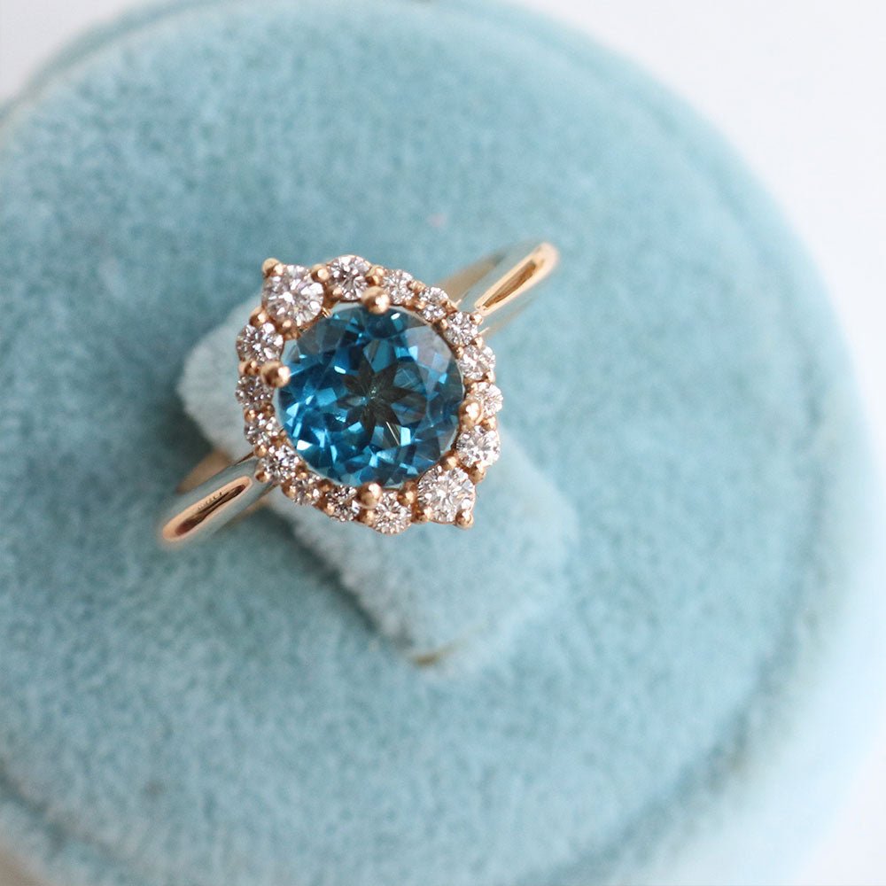 1.67 Karat London Blue Topaz Pırlantalı Yüzük - RNF0140 | Ronaff Pırlanta | Tektaş Yüzük, Pırlanta Yüzük, Kolye, Küpe