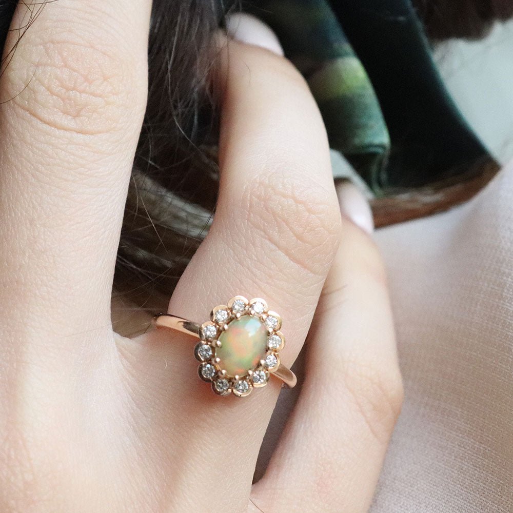 1.96 Karat Oval Opal Pırlantalı Yüzük - RNF0245 | Ronaff Pırlanta | Tektaş Yüzük, Pırlanta Yüzük, Kolye, Küpe