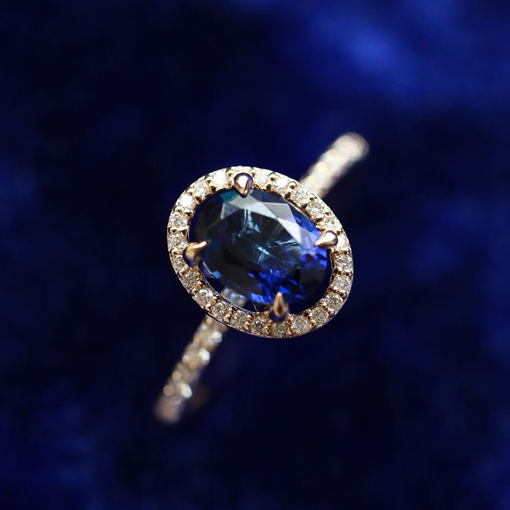 1.80 Karat Oval Kesim Safir & 0.34 Karat Yuvarlak Kesim Pırlantalı Yüzük - RNF0667 | Ronaff Pırlanta | Tektaş Yüzük, Pırlanta Yüzük, Kolye, Küpe