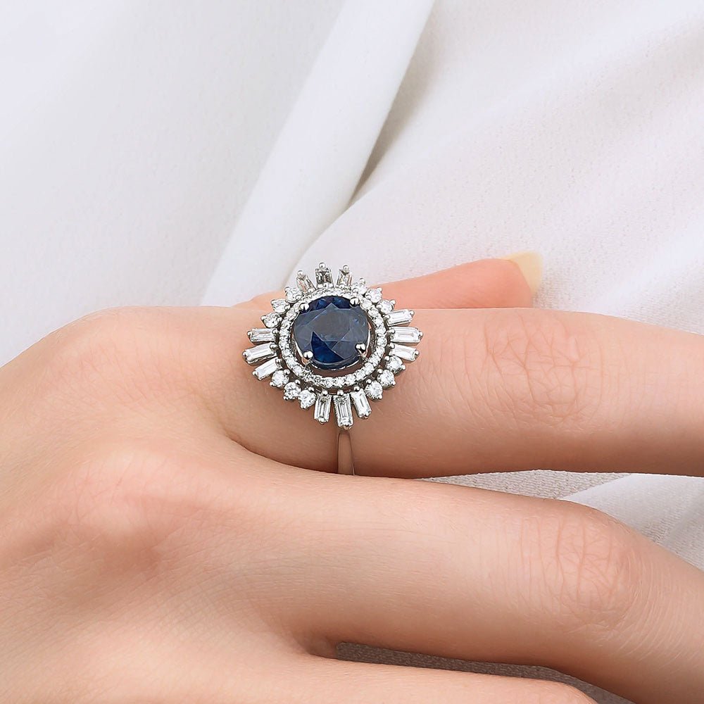 3.52 Karat Safir Pırlantalı Tasarım Yüzük - RNF0649 | Ronaff Pırlanta | Tektaş Yüzük, Pırlanta Yüzük, Kolye, Küpe