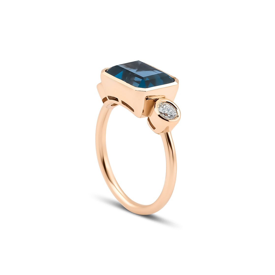 4.00 Karat London Blue Topaz Pırlantalı Yüzük - RNF0686 | Ronaff Pırlanta | Tektaş Yüzük, Pırlanta Yüzük, Kolye, Küpe