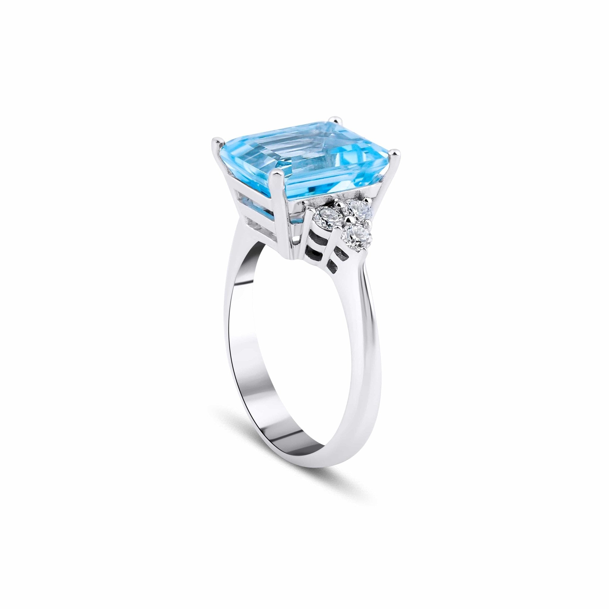 5.44 Karat Emerald Kesim Aquamarine Pırlantalı Yüzük - RNF0645 | Ronaff Pırlanta | Tektaş Yüzük, Pırlanta Yüzük, Kolye, Küpe