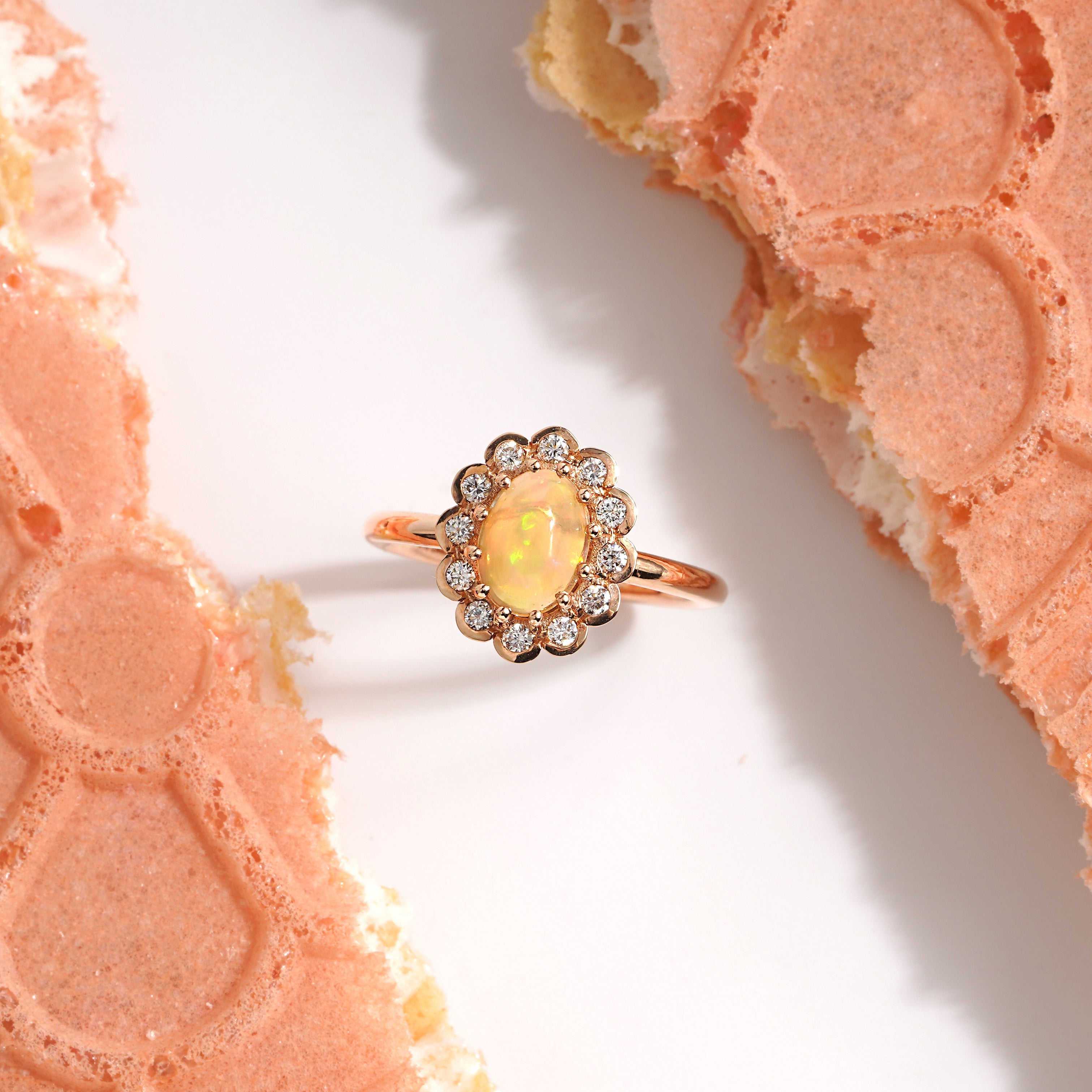 2.38 Karat Opal & 0.14 Karat Pırlantalı Yüzük - RNF0151 | Ronaff Pırlanta | Tektaş Yüzük, Pırlanta Yüzük, Kolye, Küpe