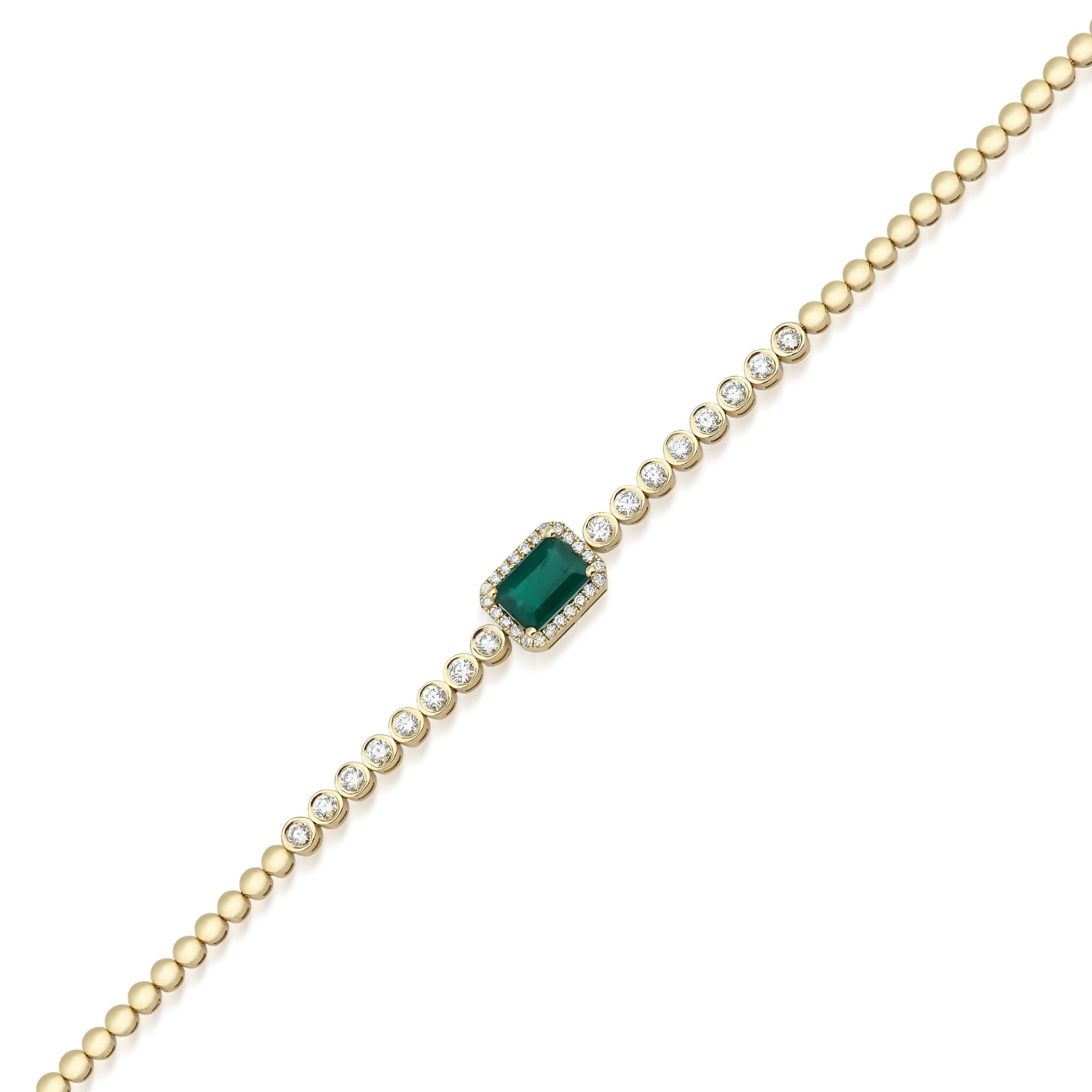 3.00 ct Zümrüt Pırlantalı Özel Tasarım Bileklik - RNF0676 | Ronaff Pırlanta | Tektaş Yüzük, Pırlanta Yüzük, Kolye, Küpe