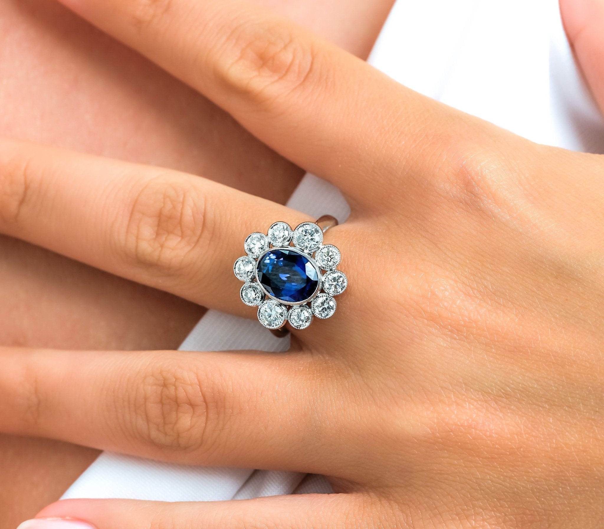 0.86 Karat Pırlantalı Safir Yüzük - RNF0883 | Ronaff Pırlanta | Tektaş Yüzük, Pırlanta Yüzük, Kolye, Küpe