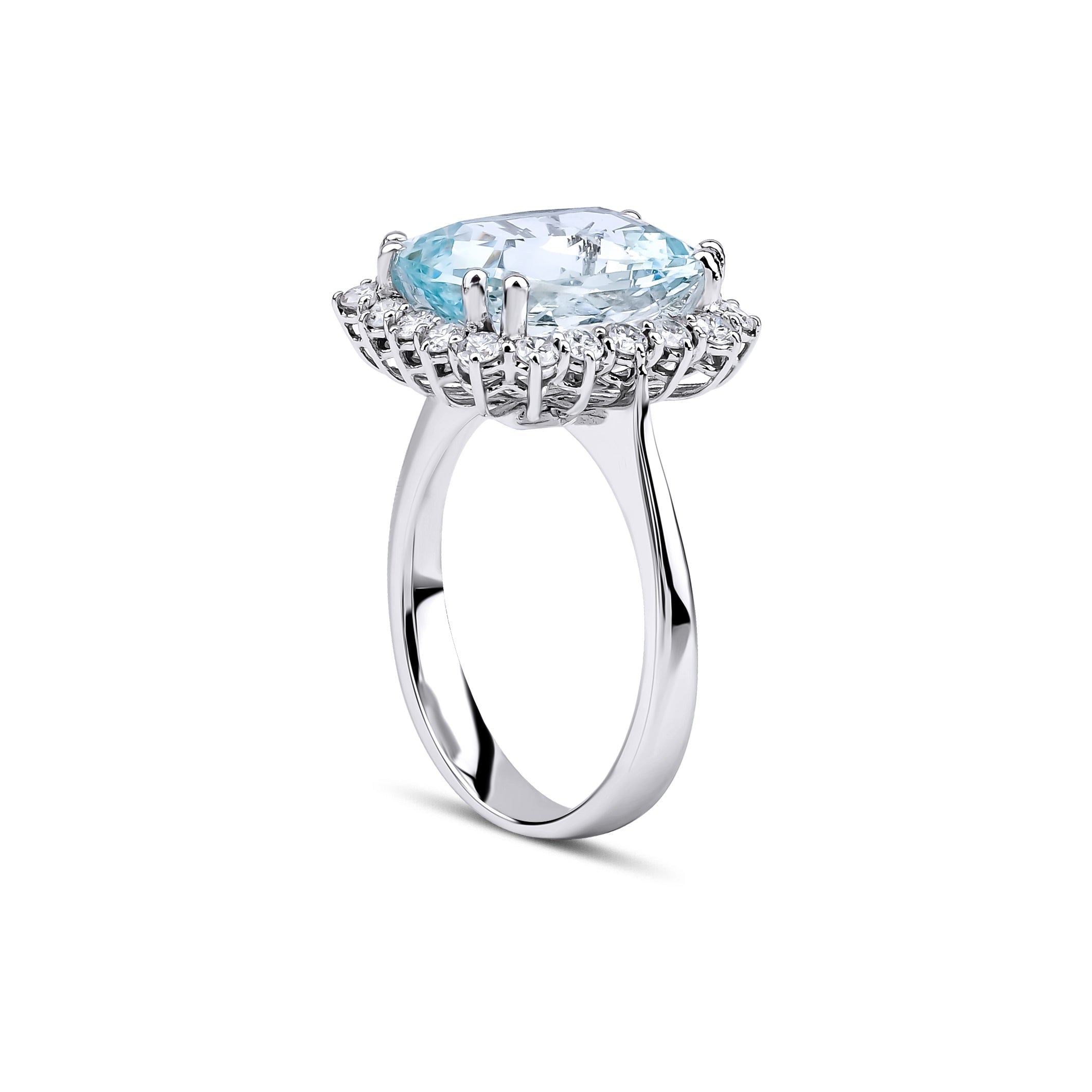 3.68 Karat Aquamarine & 0.40 Karat Kenar Özel Tasarım Pırlantalı Diana Yüzük - RNF0816 | Ronaff Pırlanta | Tektaş Yüzük, Pırlanta Yüzük, Kolye, Küpe