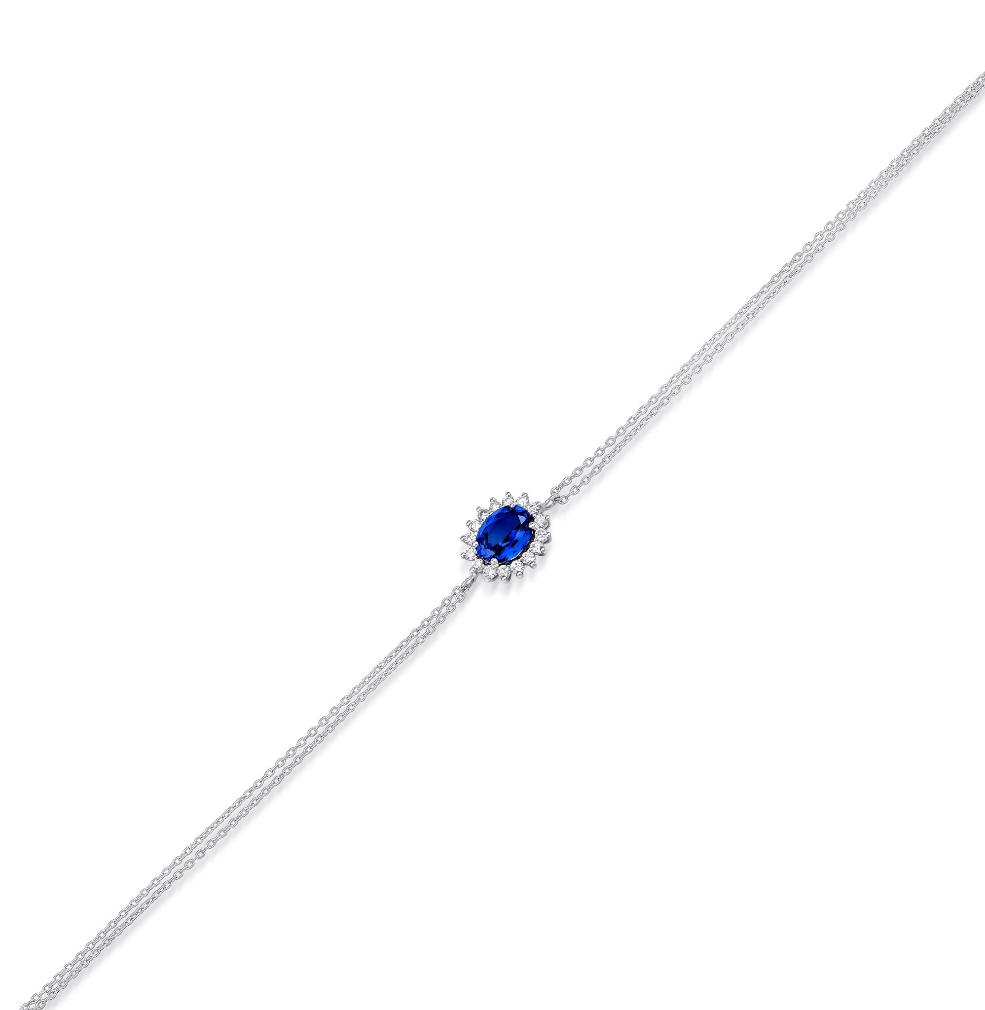 1.32 Karat Oval Safir & 0.14 Karat Pırlanta Bileklik - RNF0957 | Ronaff Pırlanta | Tektaş Yüzük, Pırlanta Yüzük, Kolye, Küpe