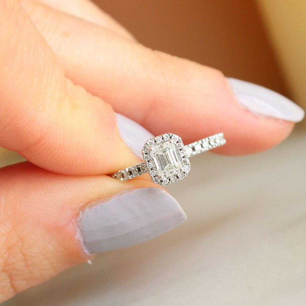 0.62 Karat Emerald Kesim GIA Sertifikalı Tektaş Pırlanta Yüzük - RNF0481 | Ronaff Pırlanta | Tektaş Yüzük, Pırlanta Yüzük, Kolye, Küpe