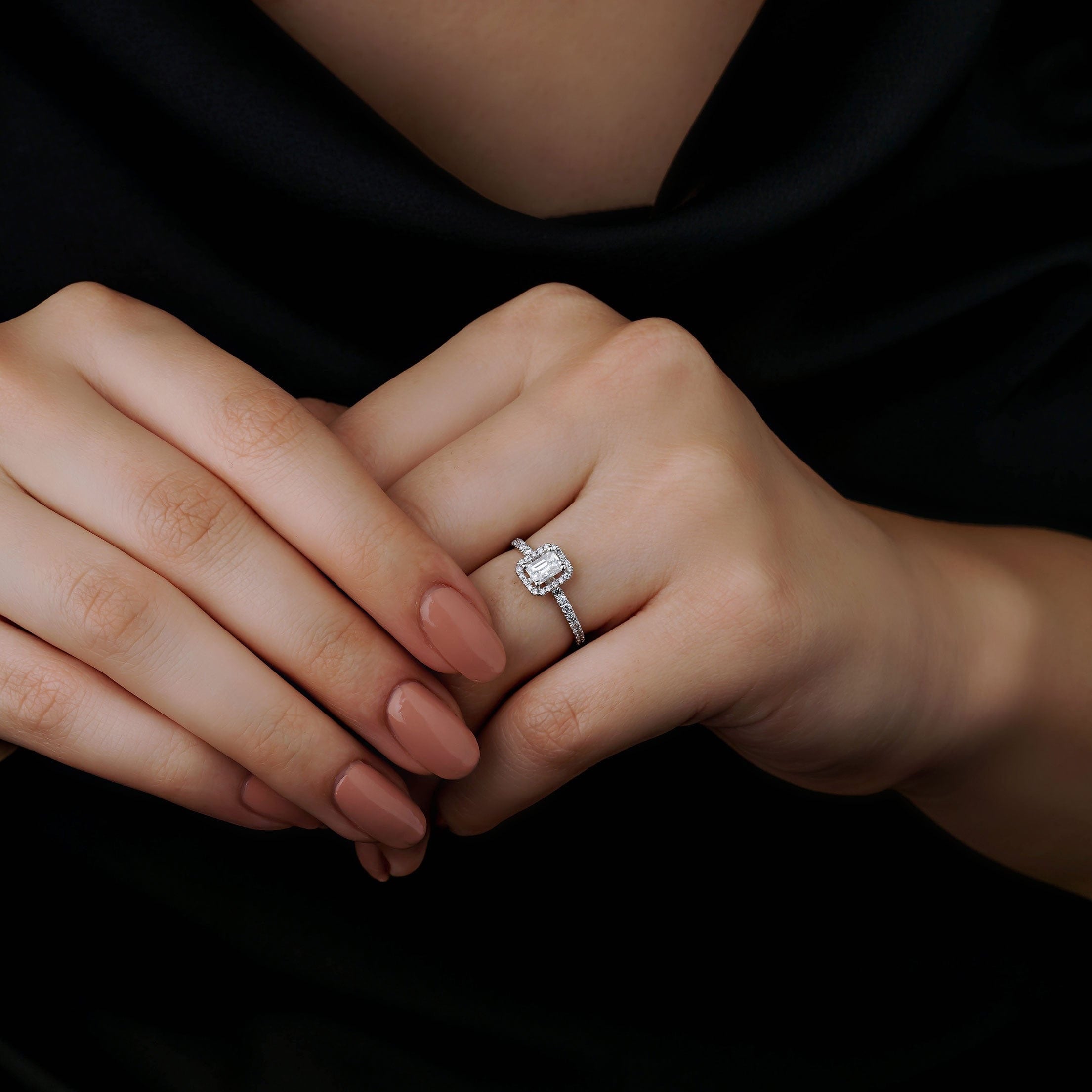 0.62 Karat Emerald Kesim GIA Sertifikalı Tektaş Pırlanta Yüzük - RNF0481 | Ronaff Pırlanta | Tektaş Yüzük, Pırlanta Yüzük, Kolye, Küpe