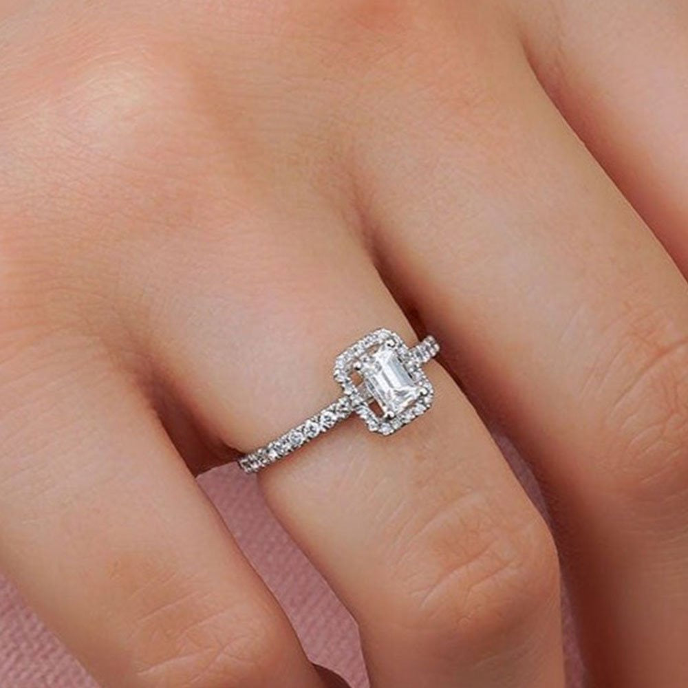 0.62 Karat Emerald Kesim GIA Sertifikalı Tektaş Pırlanta Yüzük - RNF0481 | Ronaff Pırlanta | Tektaş Yüzük, Pırlanta Yüzük, Kolye, Küpe