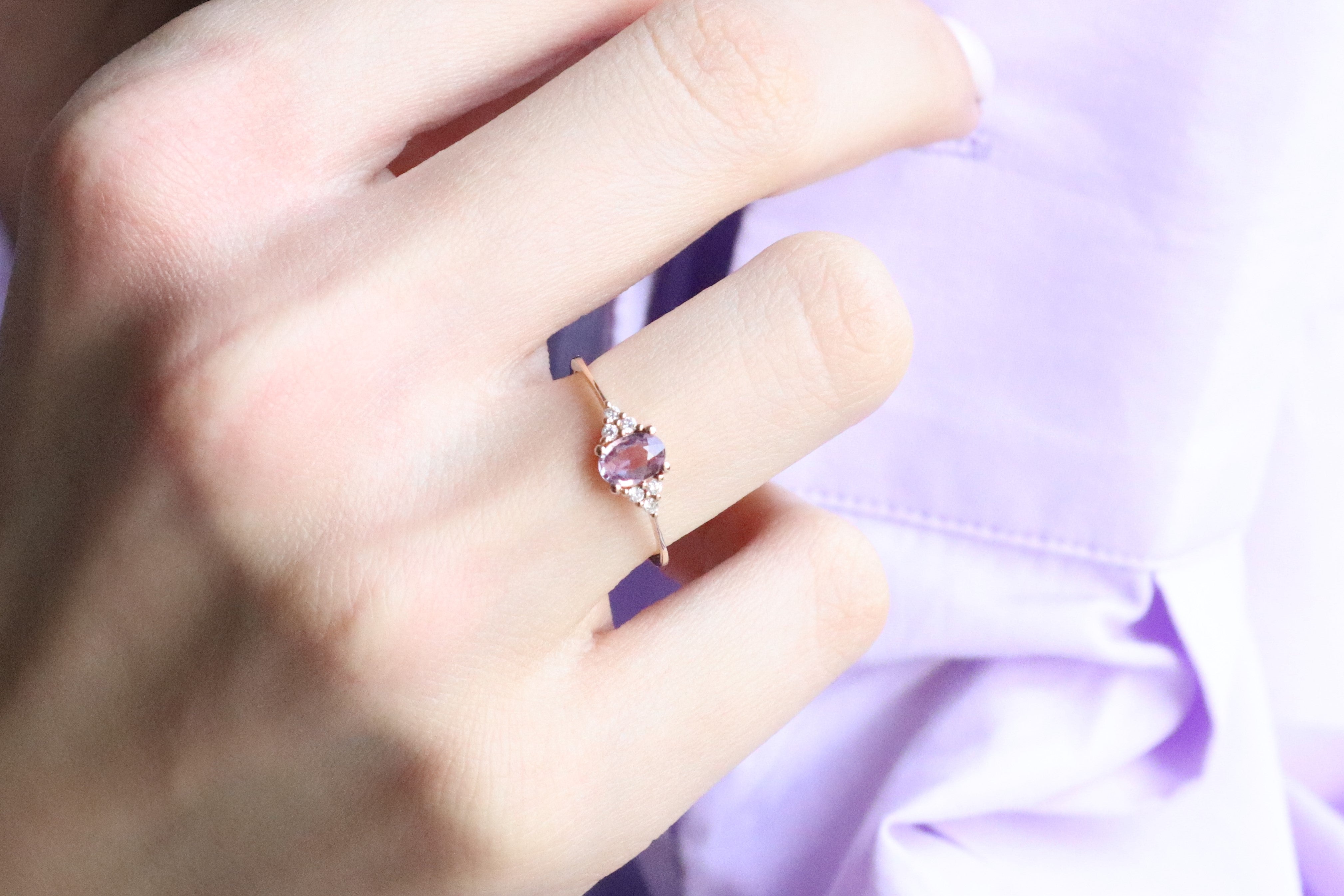 1.00 Karat Oval Pembe Safir Pırlanta Yüzük - RNF0444 | Ronaff Pırlanta | Tektaş Yüzük, Pırlanta Yüzük, Kolye, Küpe