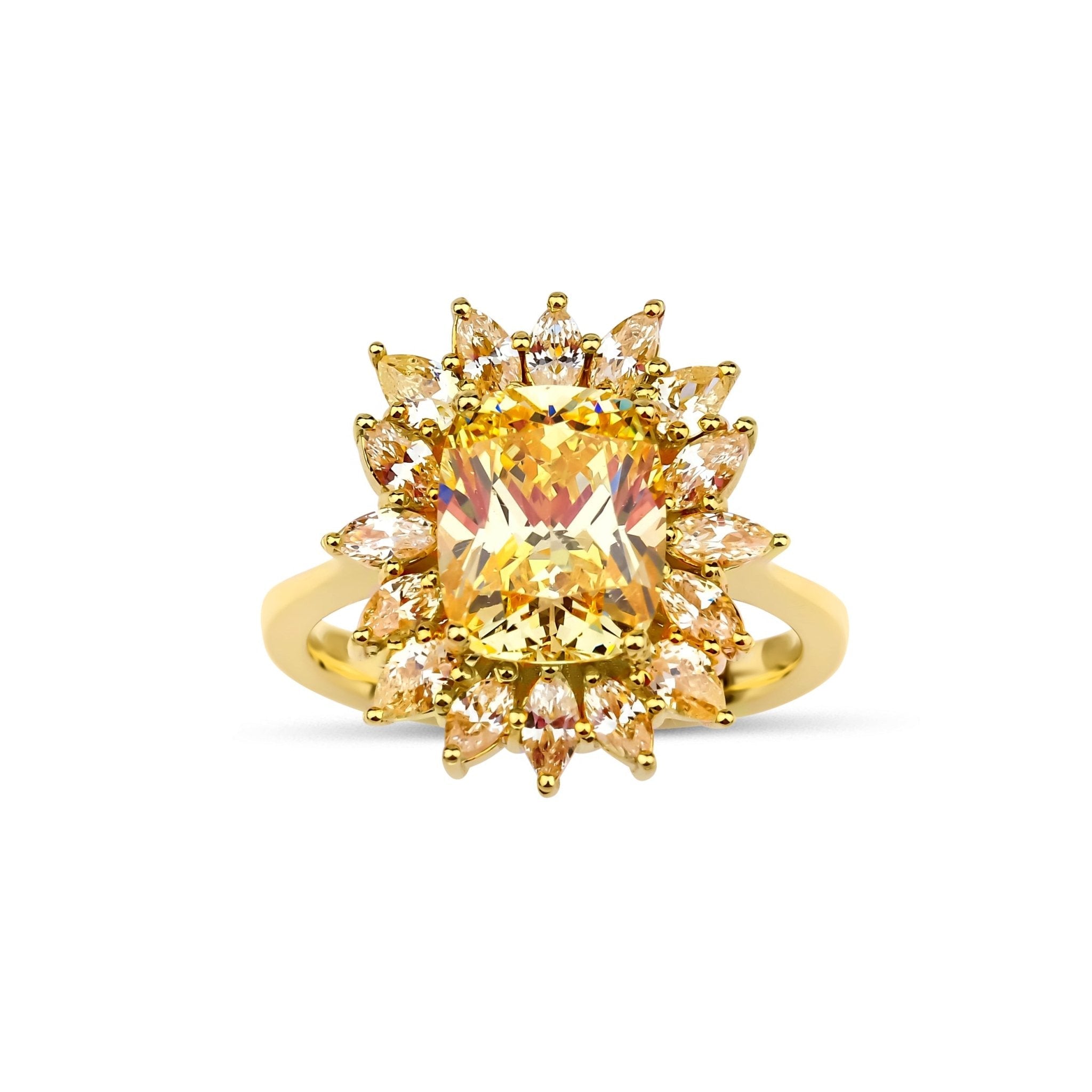 3.28 Karat Quartz & 1.28 Karat Sarı Safir Özel Tasarım Vintage Yüzük - RNF0814 | Ronaff Pırlanta | Tektaş Yüzük, Pırlanta Yüzük, Kolye, Küpe