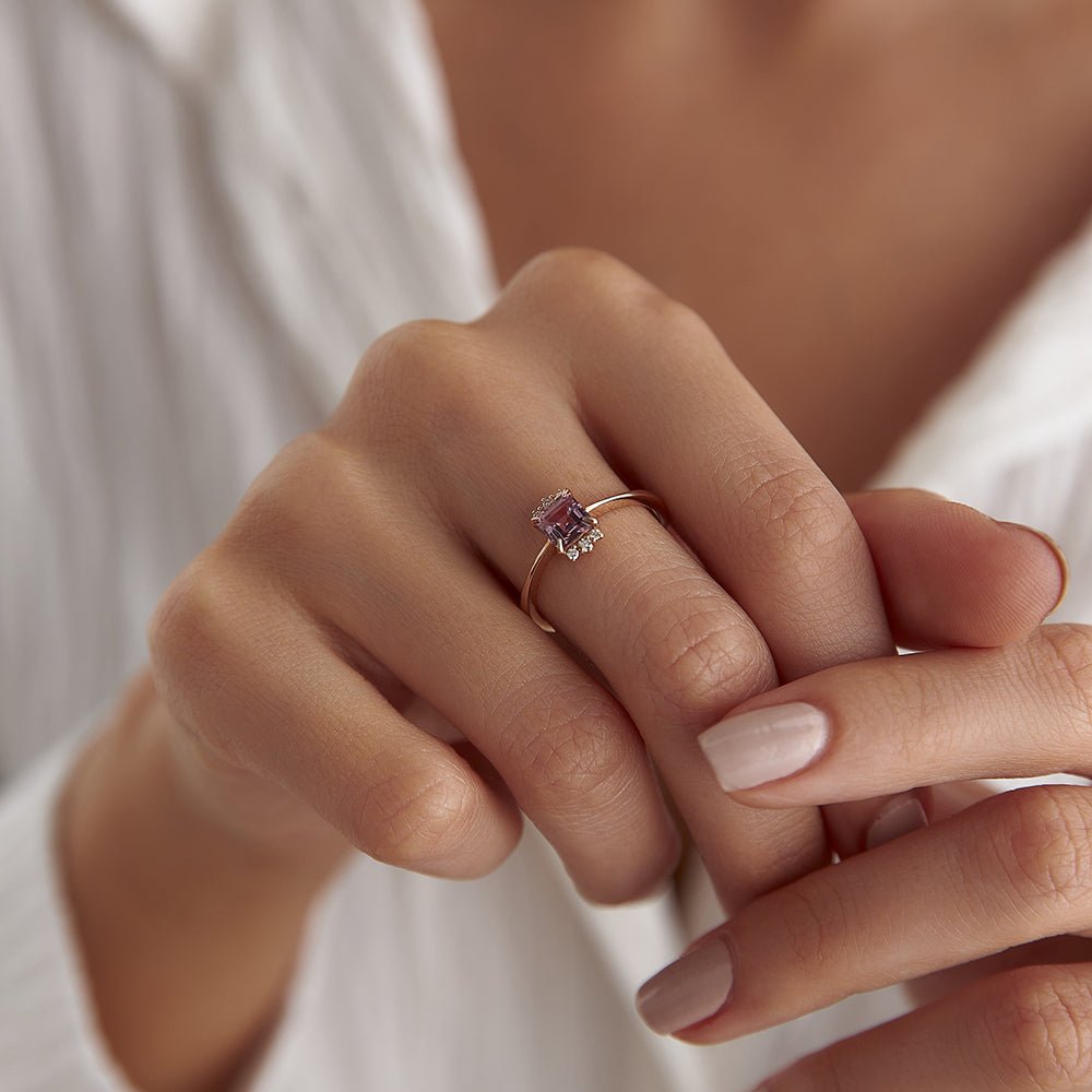 0.80 Karat Prenses Spinel Kesim Pırlantalı Tasarım Yüzük - RNF0250 | Ronaff Pırlanta | Tektaş Yüzük, Pırlanta Yüzük, Kolye, Küpe